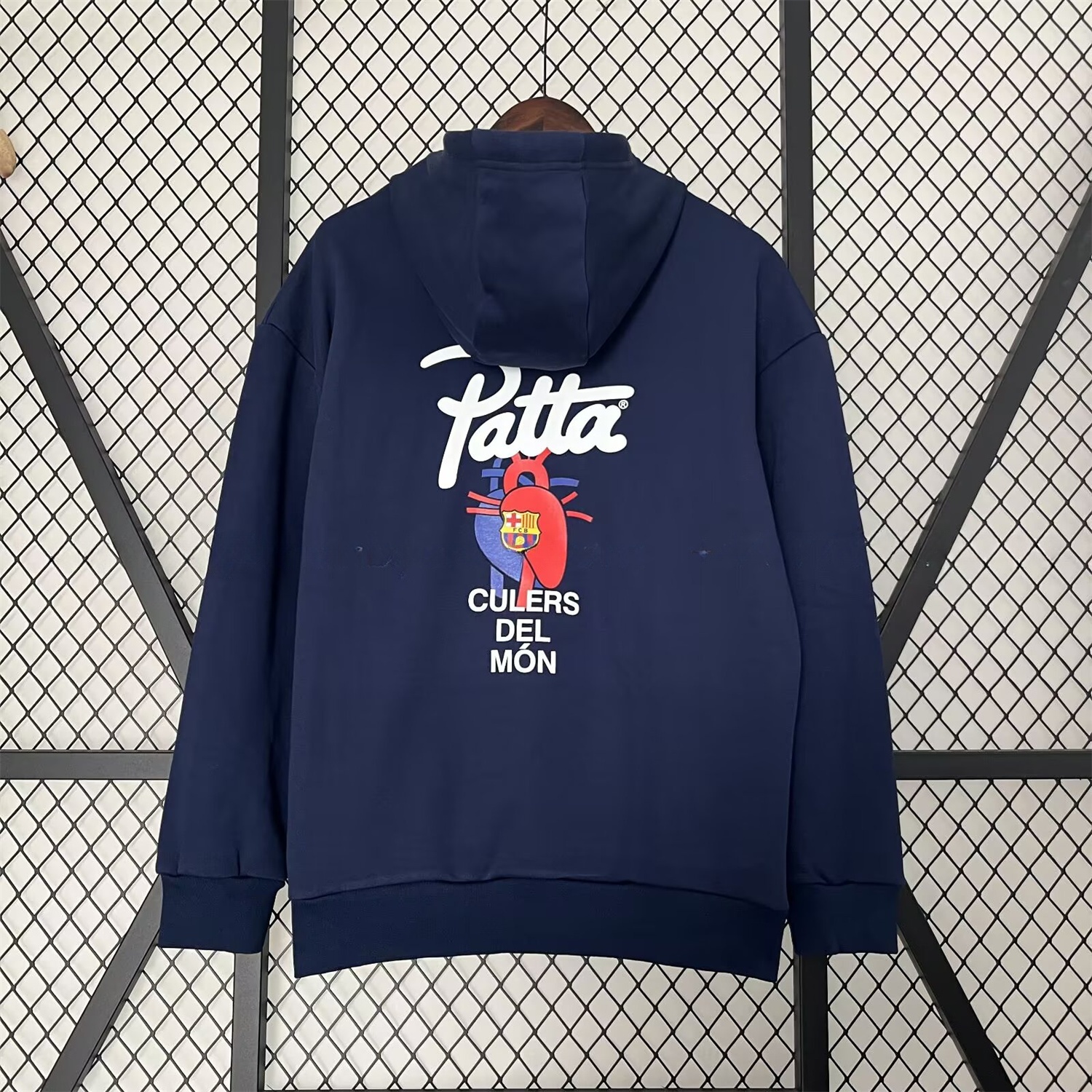 Barcelona x Patta 25-26 Blue Unisex Pullover Hoodie - UnitedFutballJersey