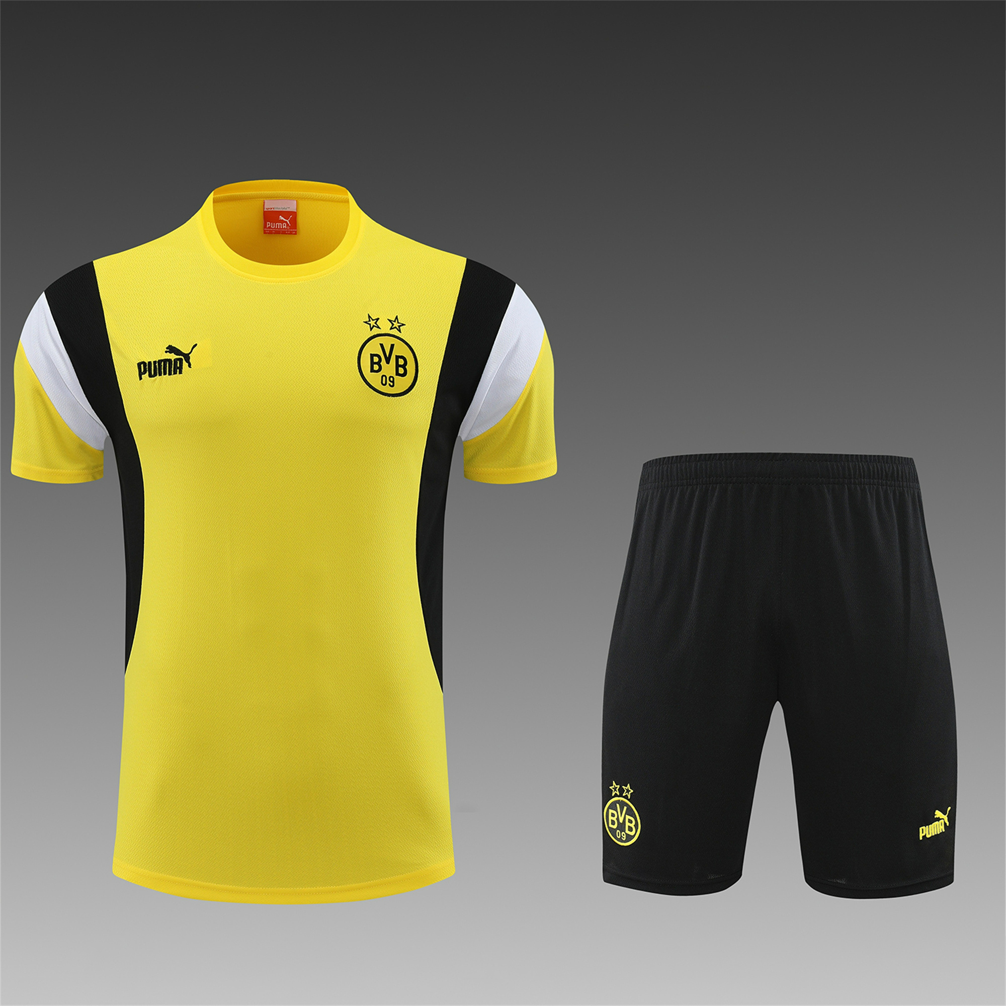 Dortmund 23-24 Short-Sleeve Training Set - Yellow - UnitedFutballJersey