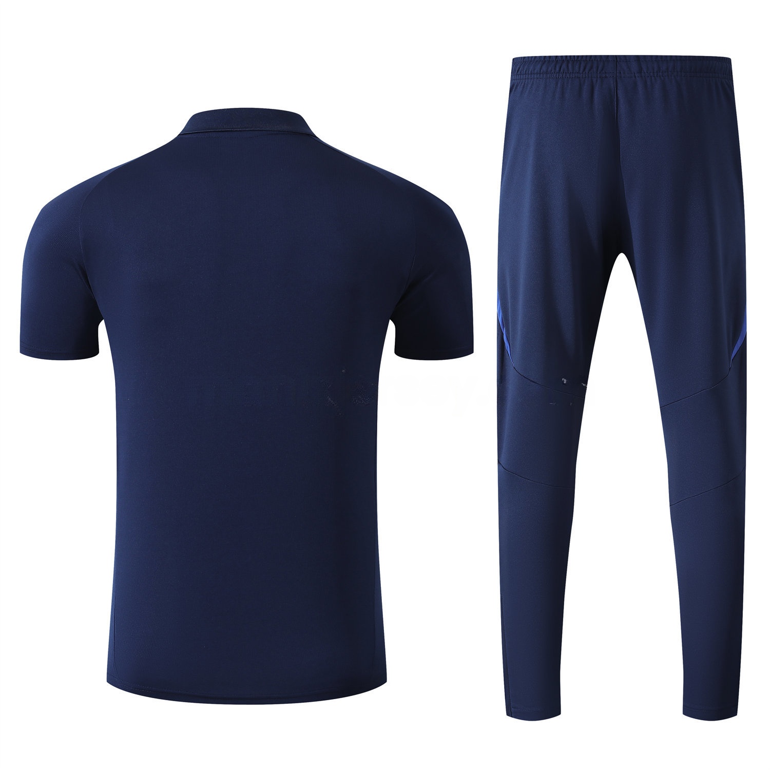Al Nassr Riyadh Victory 25-26 POLO Short-Sleeve Training Set - Deep Blue Top and Pants - UnitedFutballJersey
