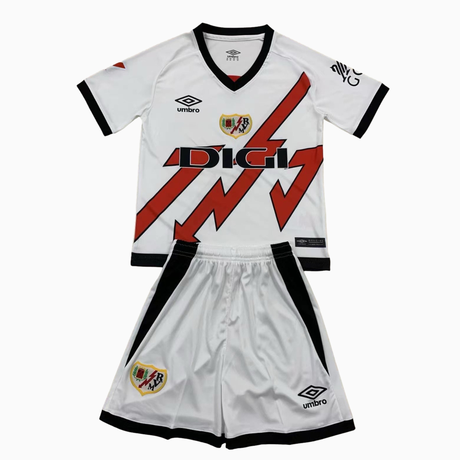 Rayo Vallecano 24-25 Home Men's Adult Jersey Set - Fans Version - UnitedFutballJersey