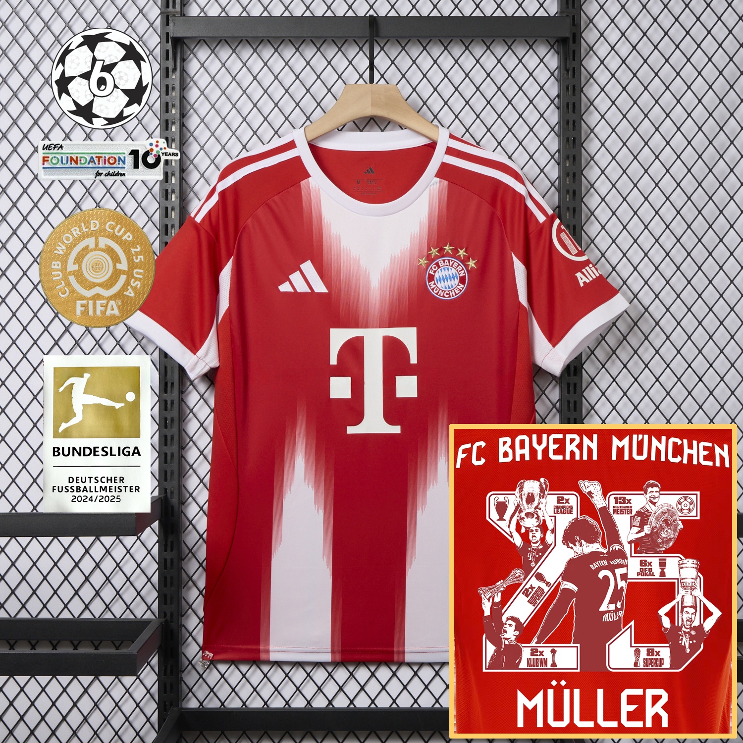 Bayern Munich 25-26 Home Müller Limited Edition Jersey - Fans Version - UnitedFutballJersey