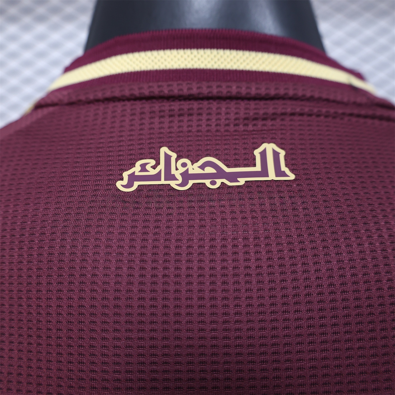 Algeria 25-26 Burgundy Jersey with Chest Pattern Decoration - Player Version - UnitedFutballJersey