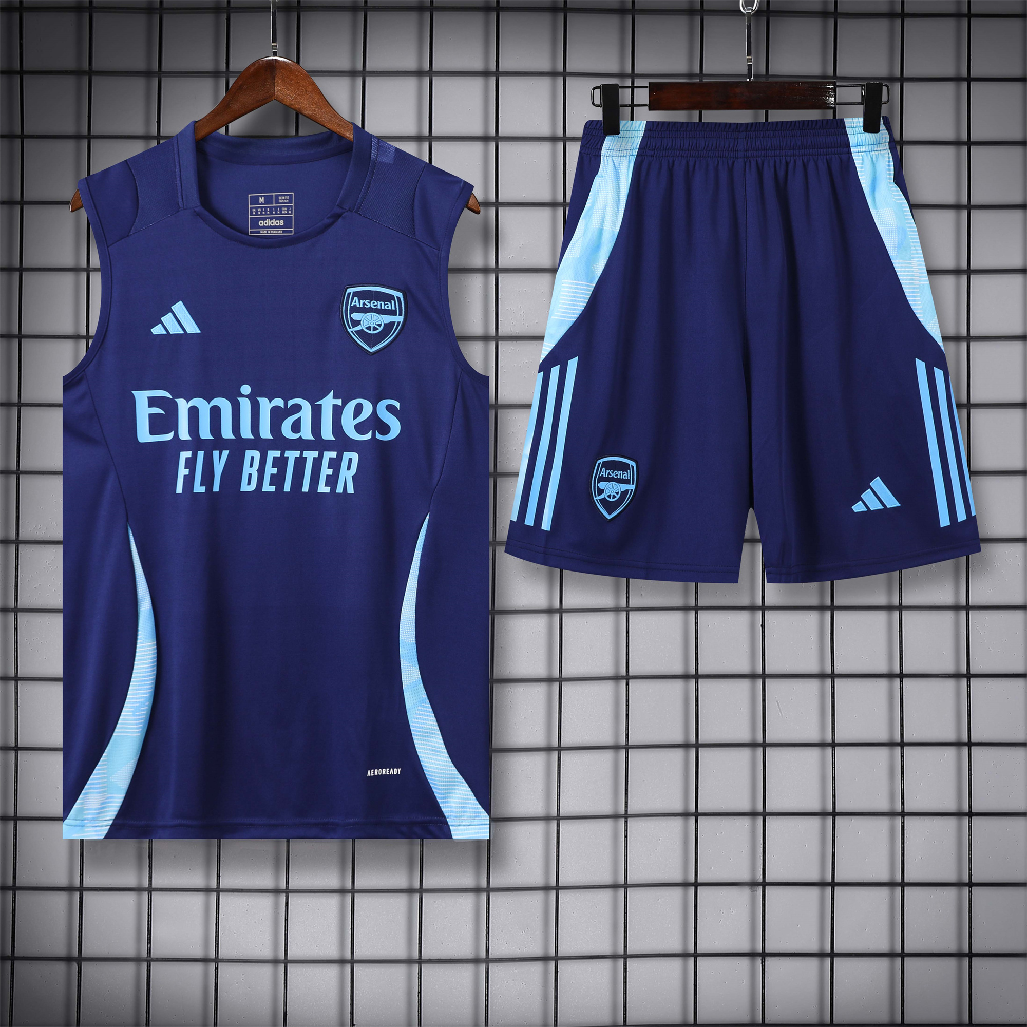 Arsenal 24-25 Vest Training Set - Blue - UnitedFutballJersey
