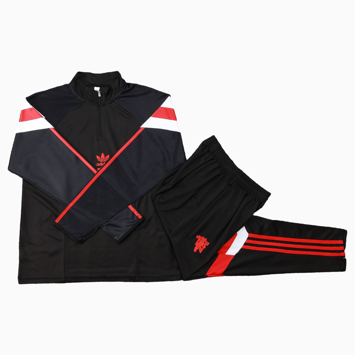 Manchester United 24-25 Originals LFSTLR Long Sleeve Training Set - Black - UnitedFutballJersey