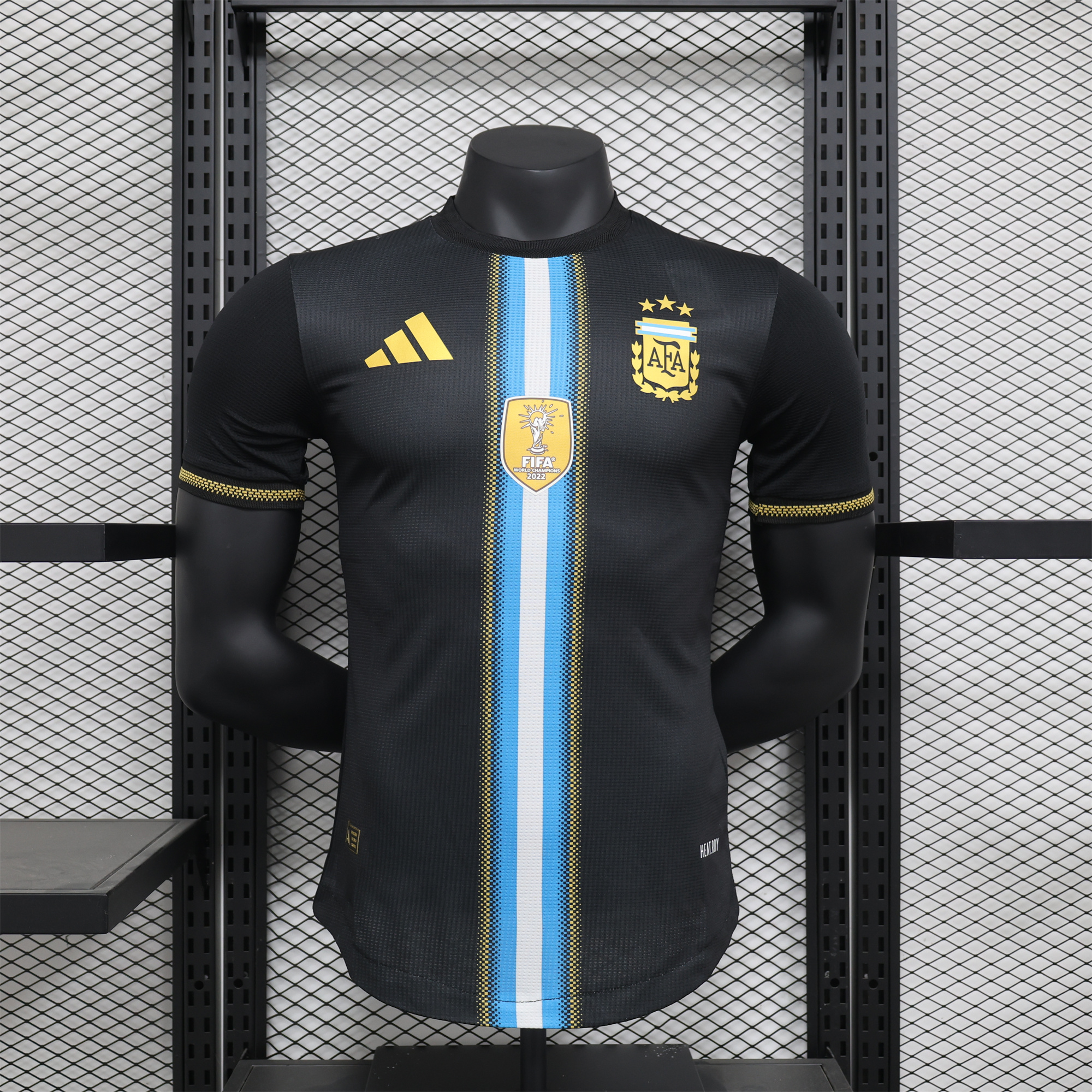 Argentina 2025-26 World Cup 2022 Champions Memorial Black Jersey - Fans Version - UnitedFutballJersey