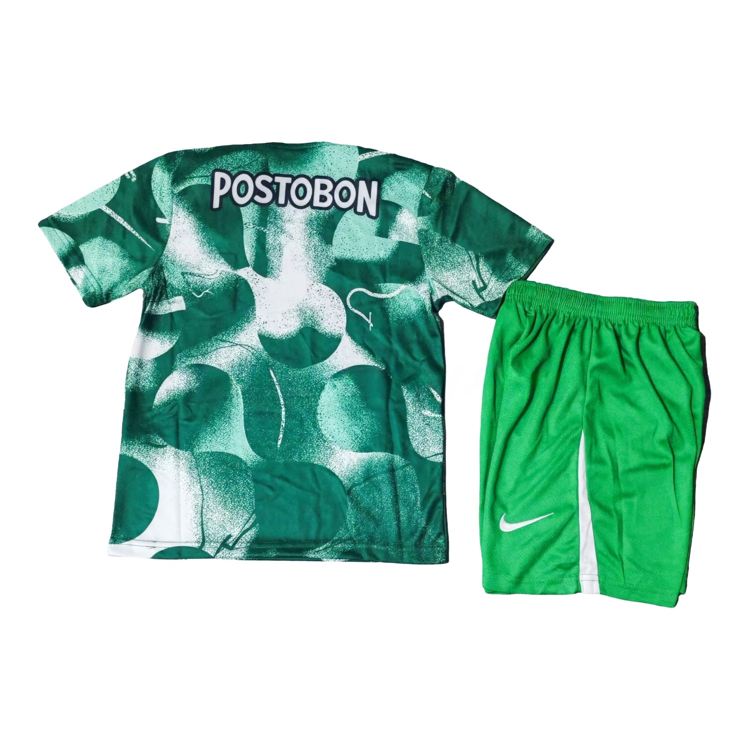 Atlético Nacional 25-26 Pre-Match Training Green Kids Kit - UnitedFutballJersey