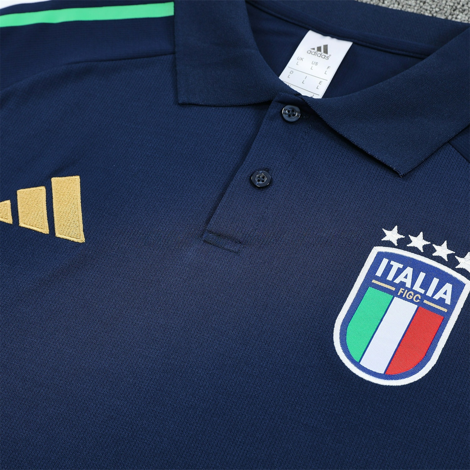 Italy 25-26 POLO Short-Sleeve Training Set - Deep Blue Top and Pants - UnitedFutballJersey