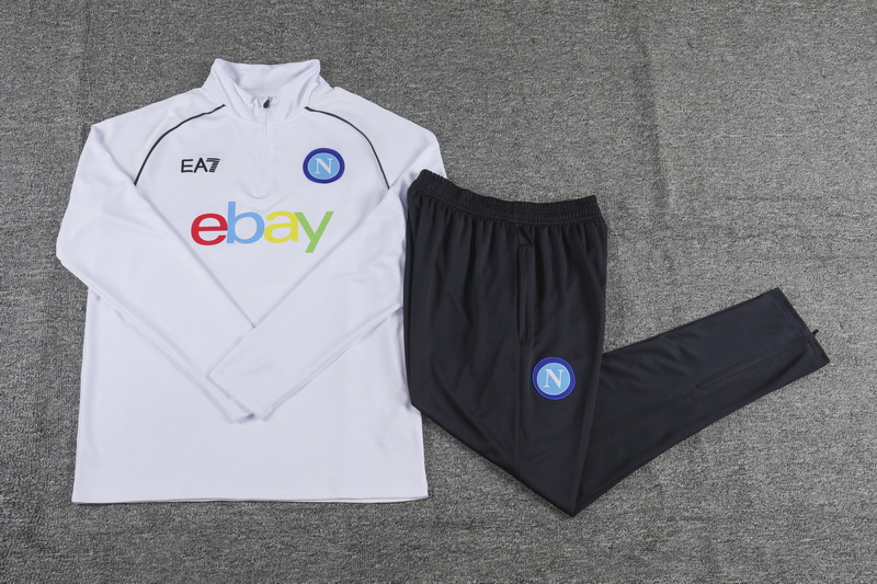 Napoli 23-24 Long Sleeve Training Set White - UnitedFutballJersey