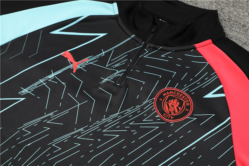 Manchester City23-24 Kids Long Sleeve Training Set Black Camouflage - UnitedFutballJersey