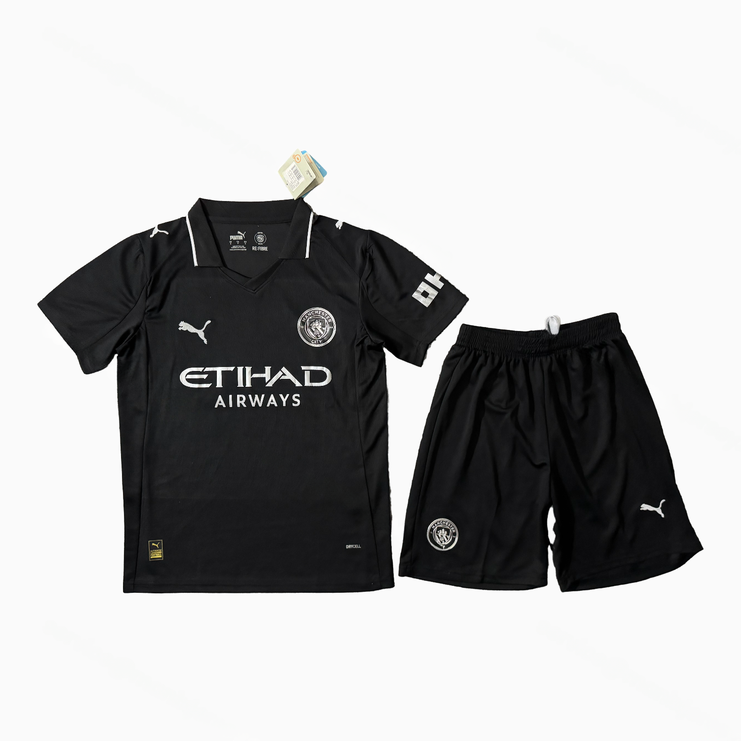 Manchester City 25-26 Away Black Men's Adult Jersey Set - Fans Version - UnitedFutballJersey