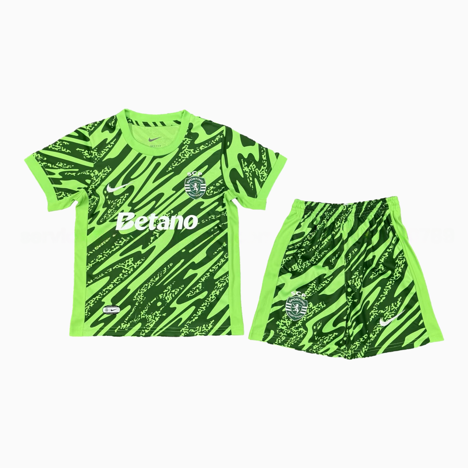 Sporting CP 25-26 Green Goalkeeper Men's Adult Jersey Set - Fans Version - UnitedFutballJersey
