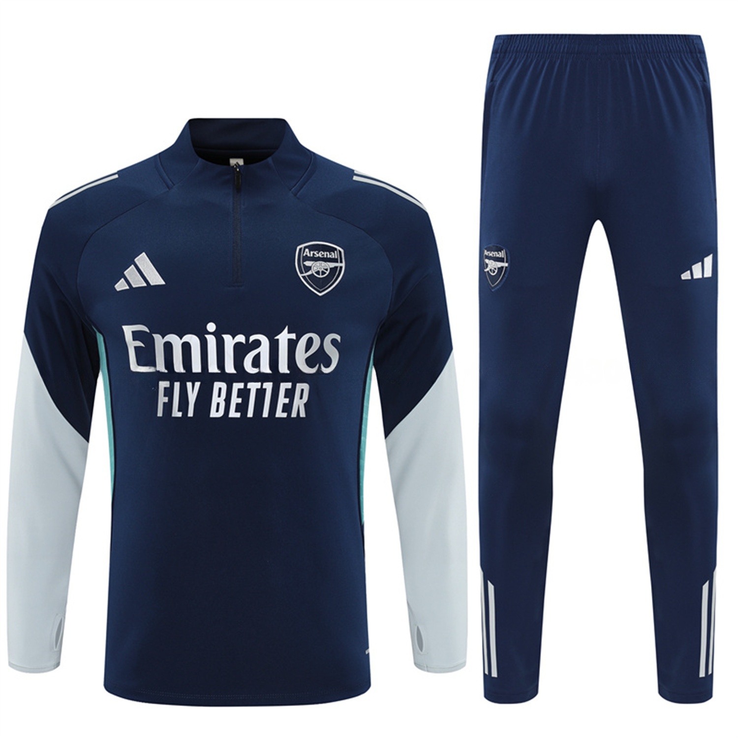 Arsenal 25-26 Long Sleeve Training Set - Royal Blue Top & Royal Blue Pants - UnitedFutballJersey