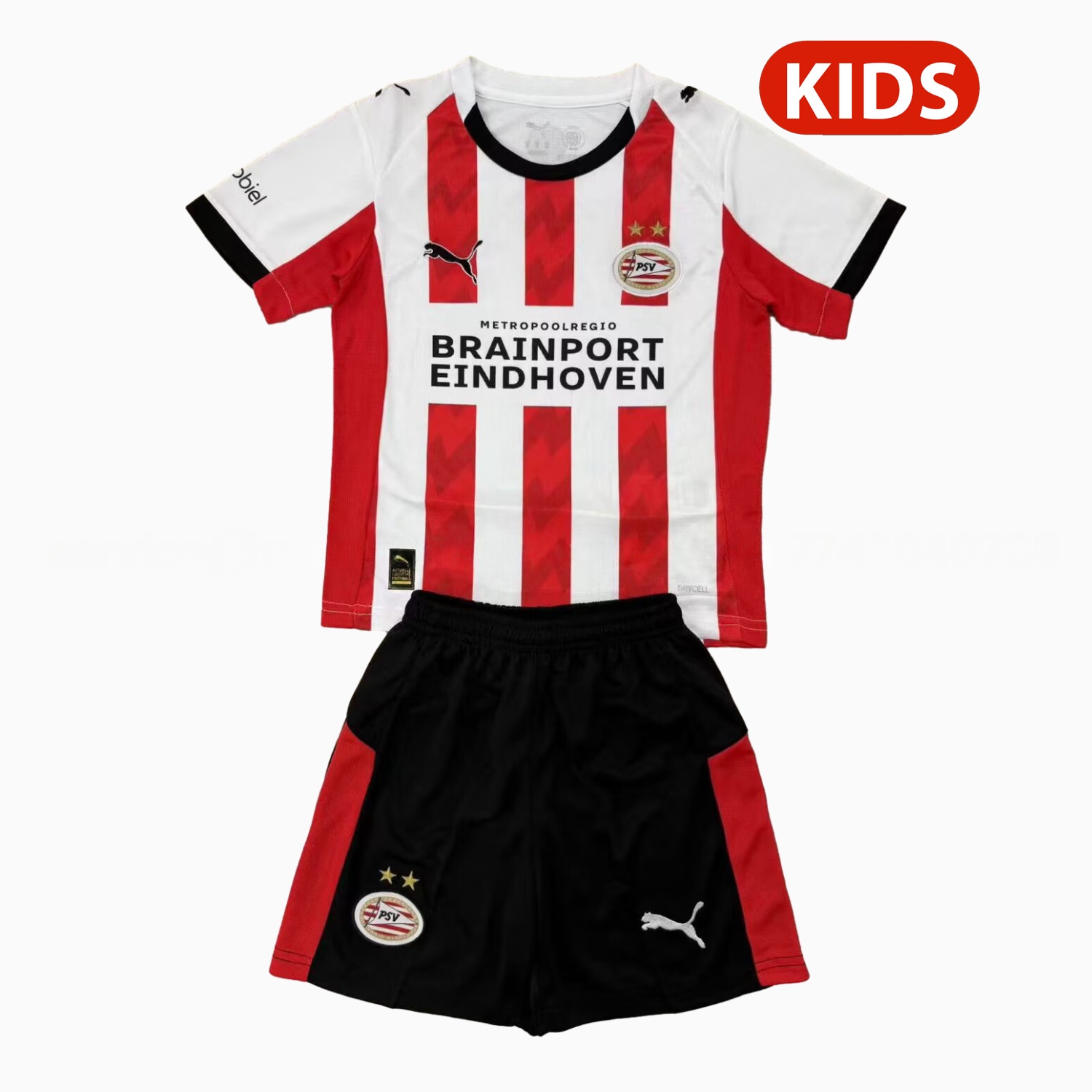 PSV Eindhoven 25-26 Home Kids Kit - UnitedFutballJersey