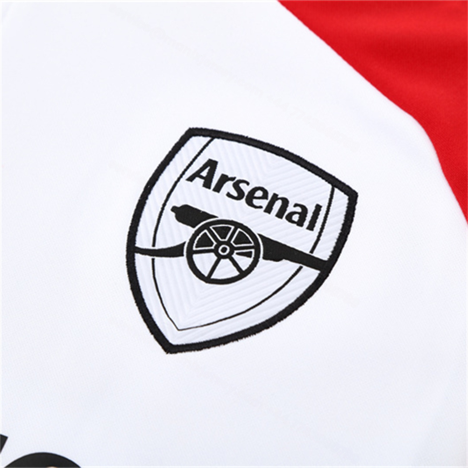 Arsenal 25-26 Kids Long Sleeve Training Set - White Top & Black Pants - UnitedFutballJersey