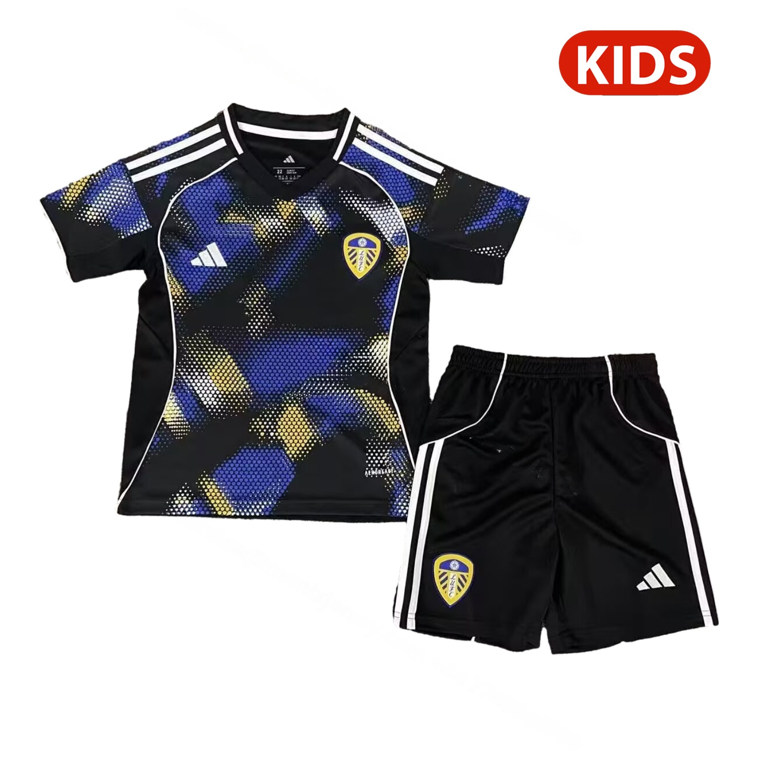 Leeds United 25-26 Third Unsponsored Kids Kit - UnitedFutballJersey