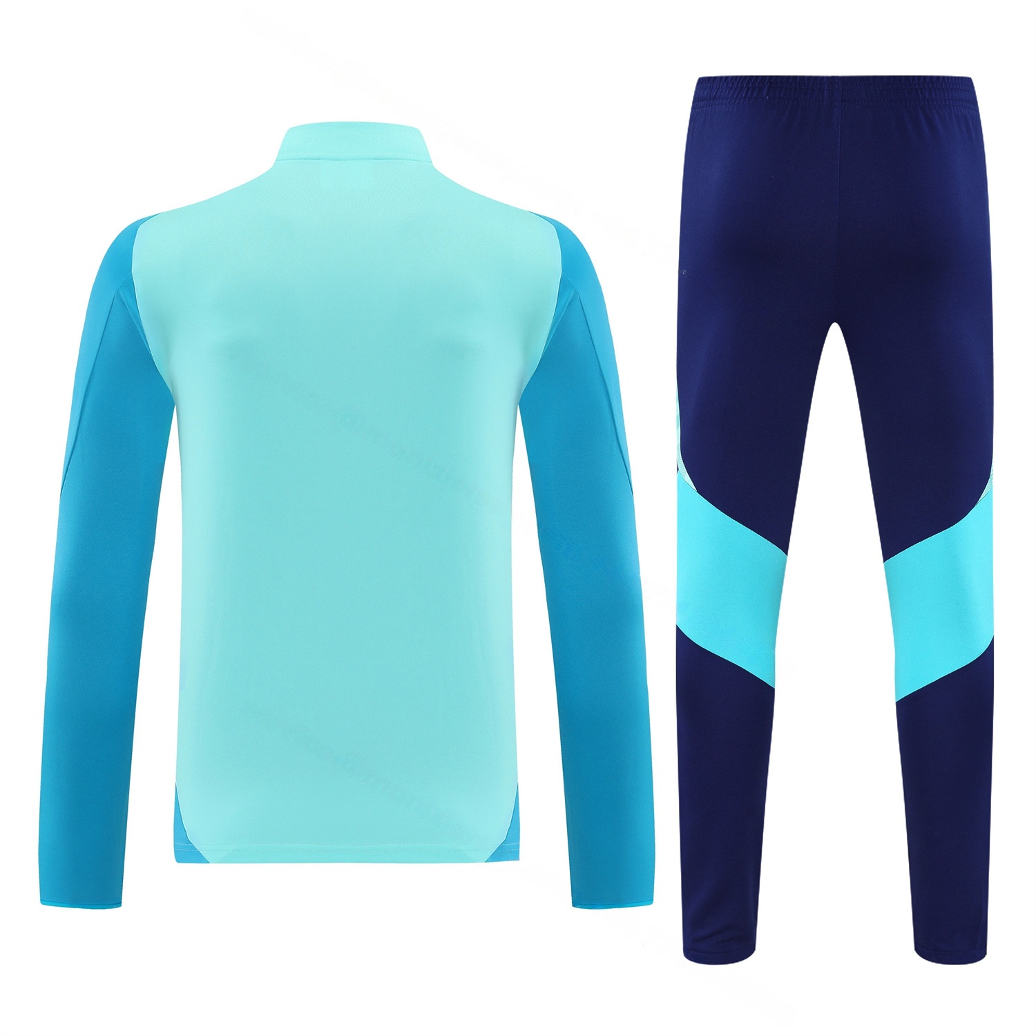 Flamengo 25-26 Long Sleeve Training Set - Light Blue Top & Deep Blue Pants - UnitedFutballJersey