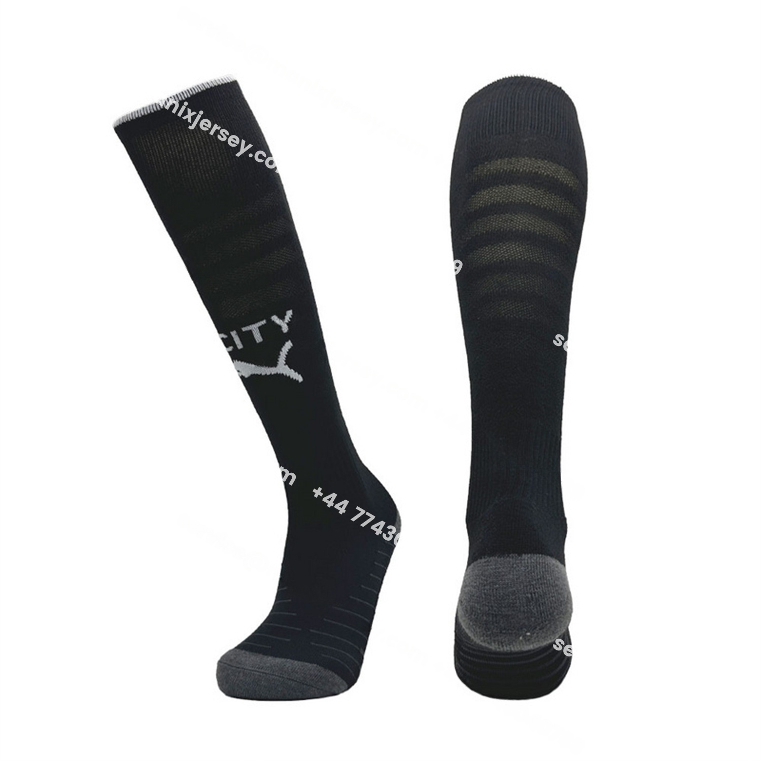 Manchester City 25-26 Third Socks - Black - UnitedFutballJersey