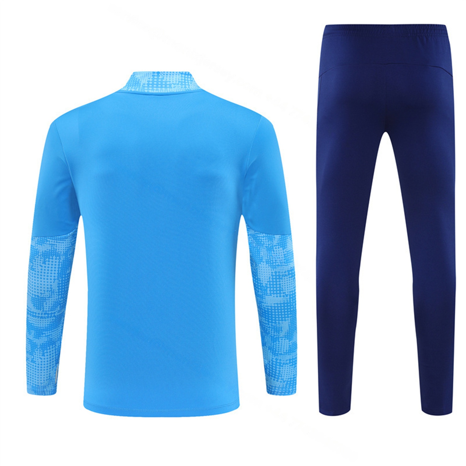 Manchester City 25-26 Kids Long Sleeve Training Set -Light Blue Top & Deep Blue Pants - UnitedFutballJersey