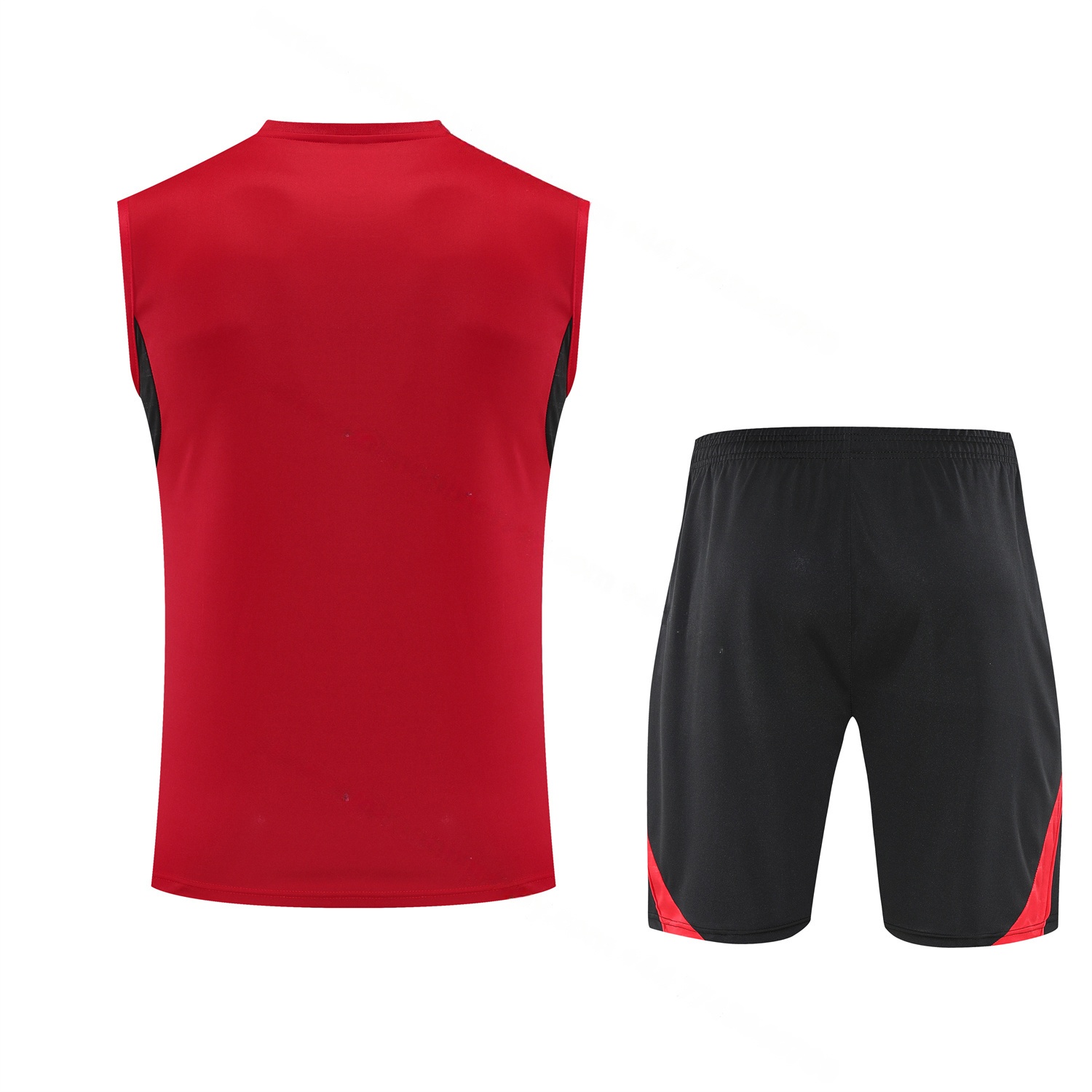 Manchester United 25-26 Vest Training Set - Pure Red Vest & Black Shorts - UnitedFutballJersey