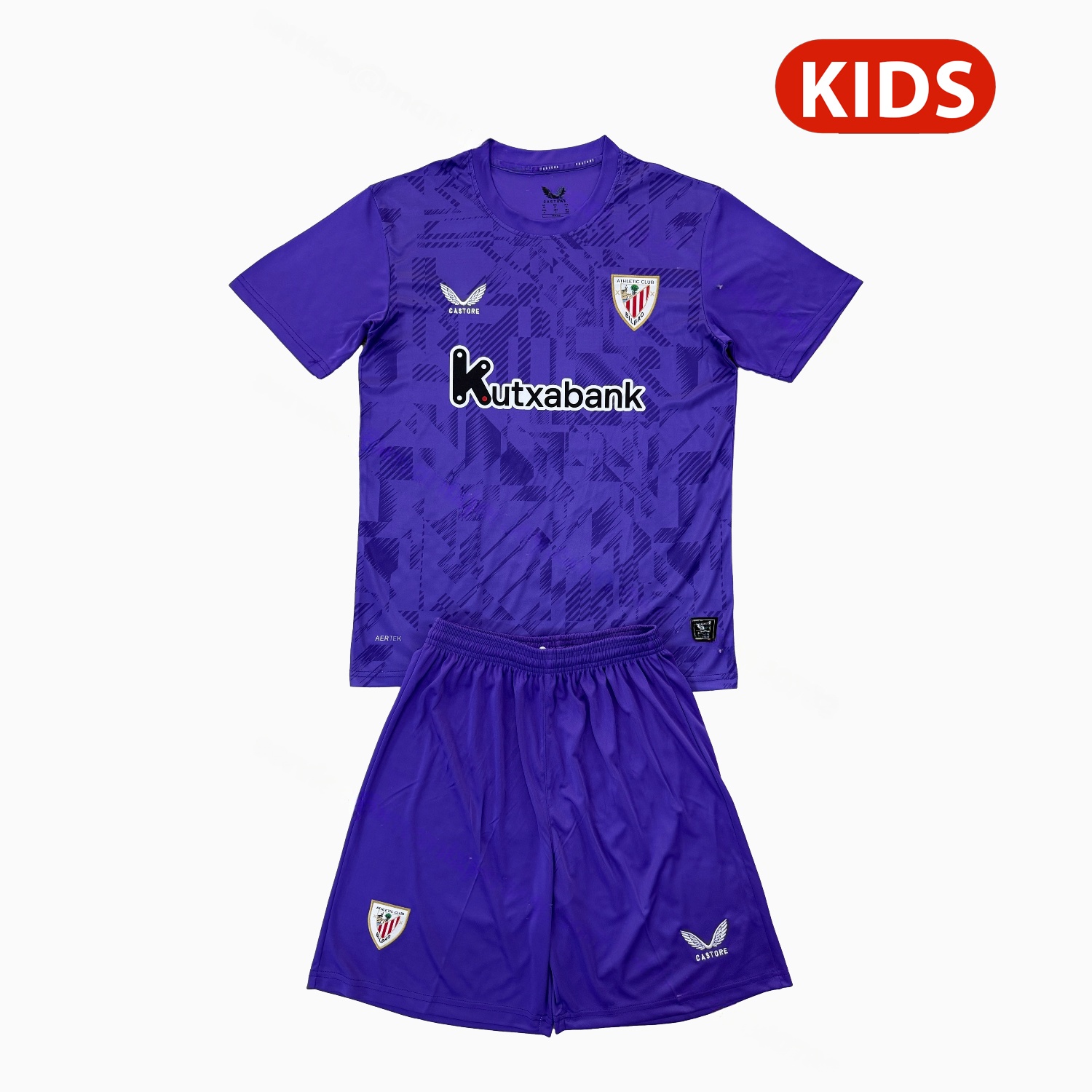 Athletic Bilbao 25-26 Purple Goalkeeper Kids Kit - UnitedFutballJersey