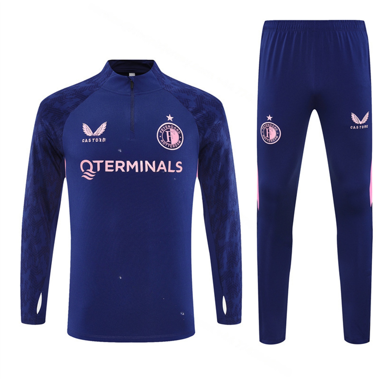Feyenoord 25-26 Long Sleeve Training Set - Royal Blue Top & Royal Blue Pants - UnitedFutballJersey