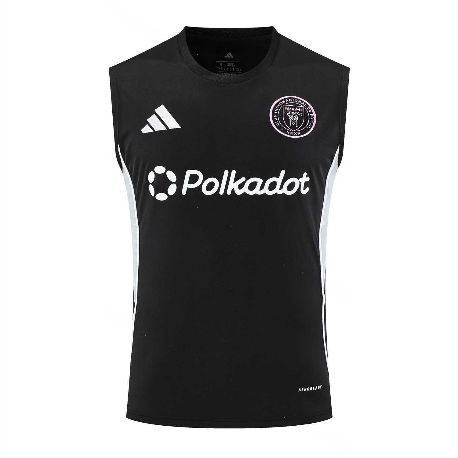 INT M.A.M 25-26 Vest Training Set - Black And Light Grey Vest & Black Shorts - UnitedFutballJersey