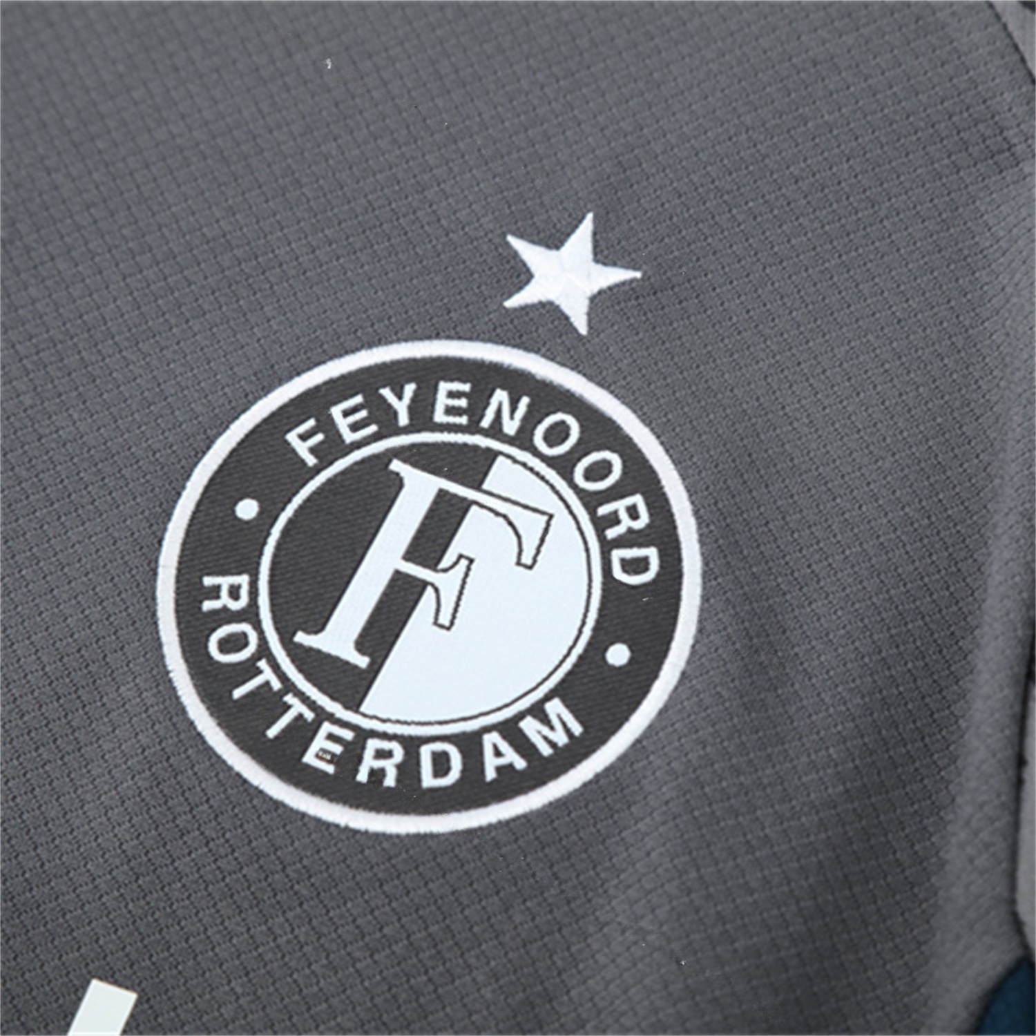 Feyenoord 25-26 Short-Sleeve Training Set - Dark Gray Top & Dark Gray Shorts - UnitedFutballJersey