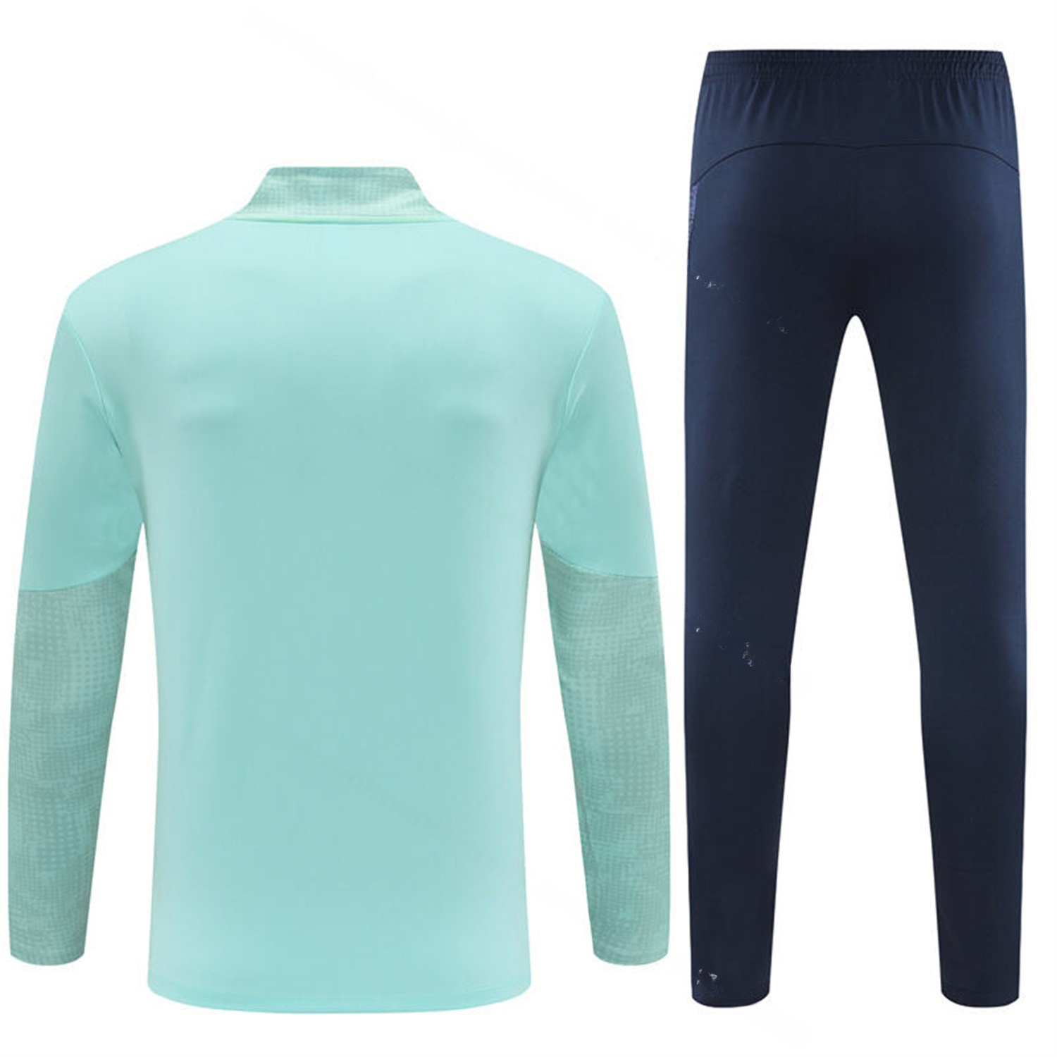 Marseille 25-26 Kids Long Sleeve Training Set - Nattierblue Top & Deep Blue Pants - UnitedFutballJersey