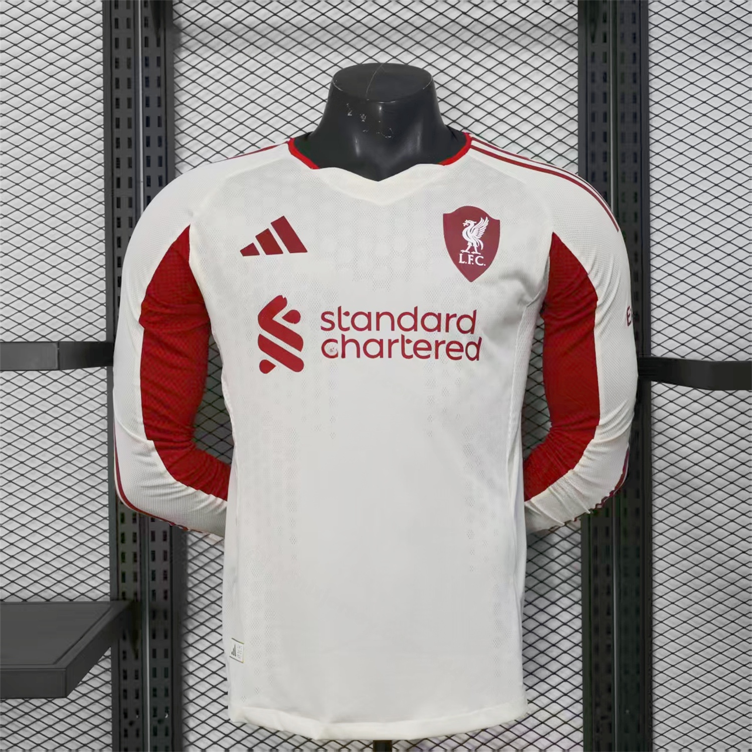 Liver.pool 25-26 Away Beige Long Sleeves Jersey - Player Version - UnitedFutballJersey