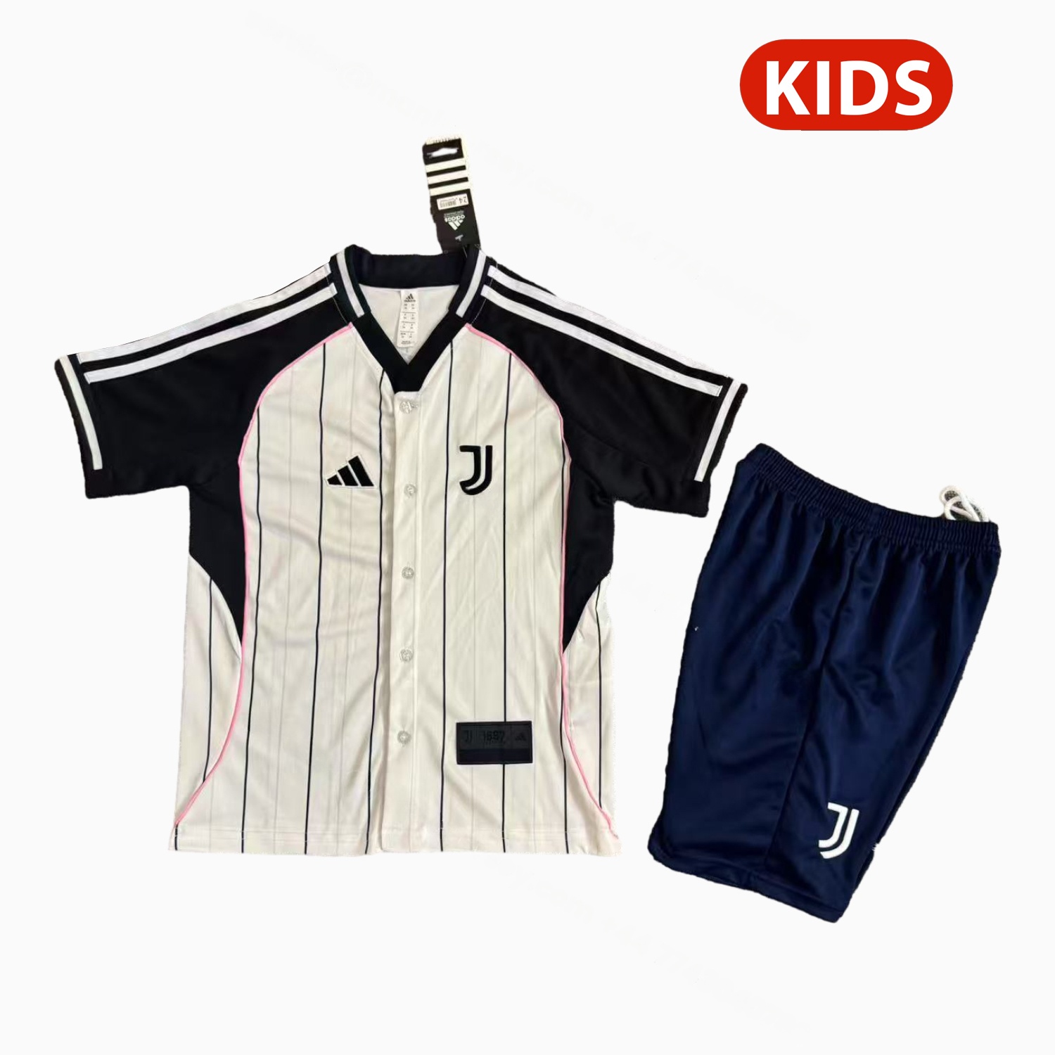 Juventus 25-26 White Baseball Kids Kit - UnitedFutballJersey