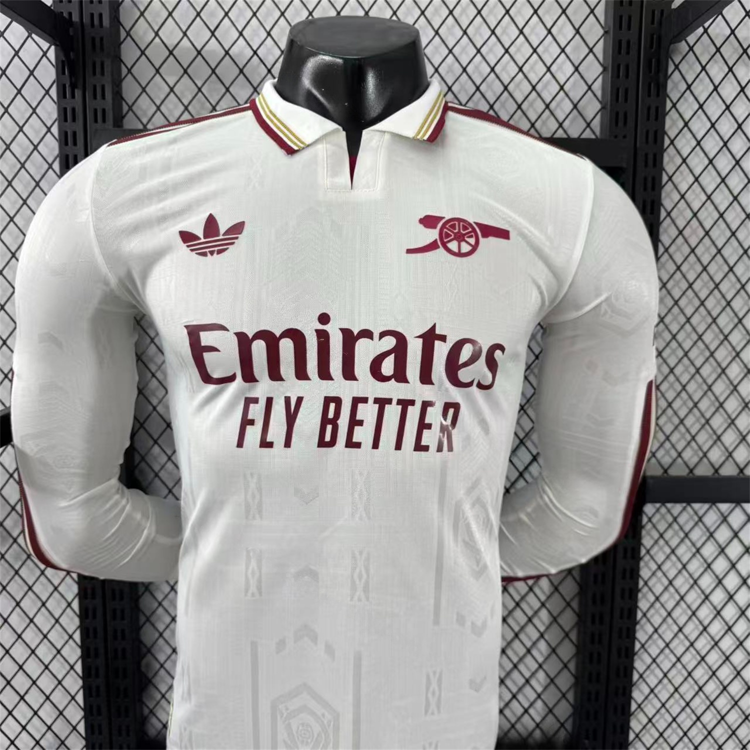 Arsenal 25-26 Third White Long Sleeves Jersey - Player Version - UnitedFutballJersey