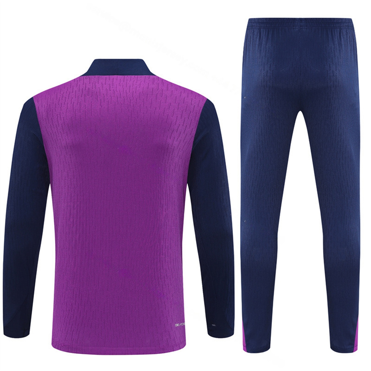 Barcelona 25-26 Kids Long Sleeve Training Set - Purple Top & Deep Blue Pants - UnitedFutballJersey