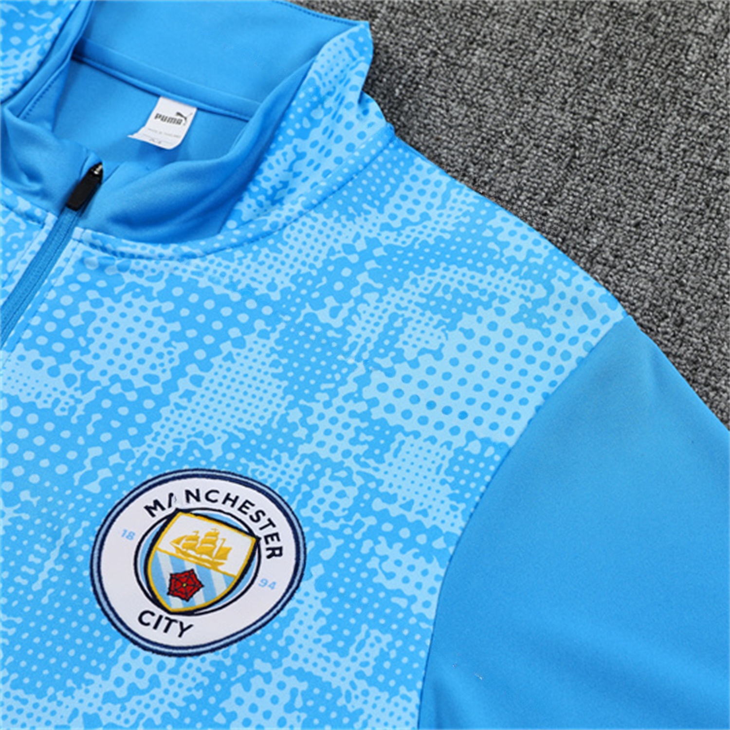 Manchester City 25-26 Long Sleeve Training Set -Light Blue Top & Deep Blue Pants - UnitedFutballJersey