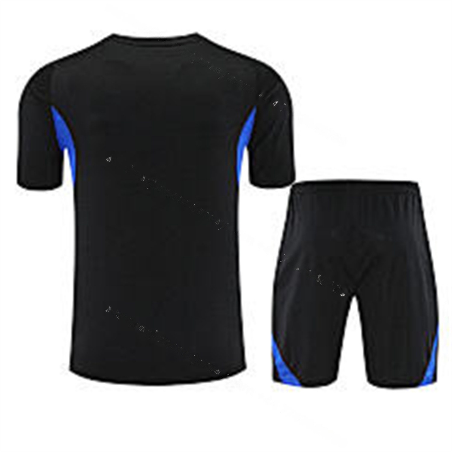 Manchester United 25-26 Short-Sleeve Training Set - Yellow Lines Black Top & Black Shorts - UnitedFutballJersey
