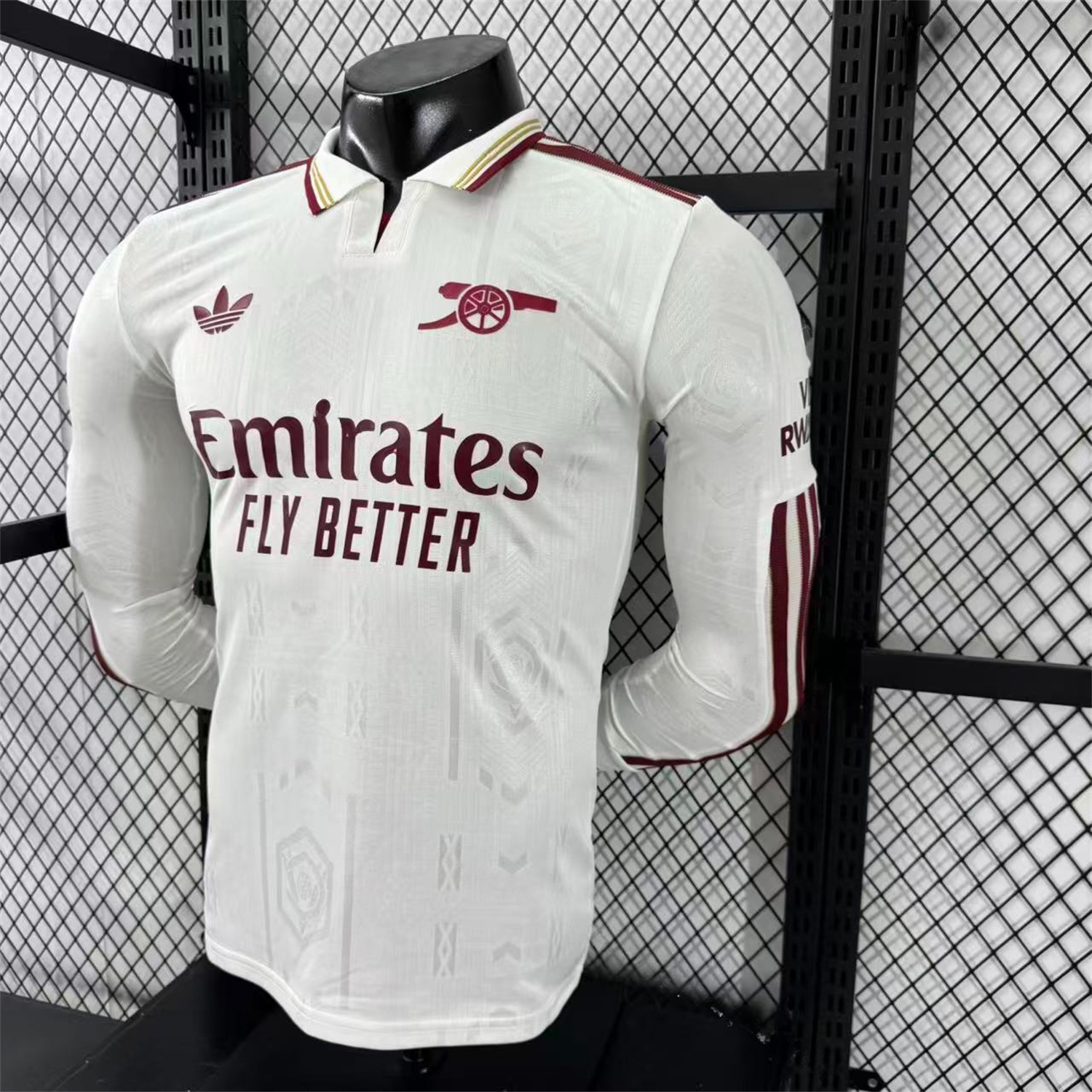 Arsenal 25-26 Third White Long Sleeves Jersey - Player Version - UnitedFutballJersey