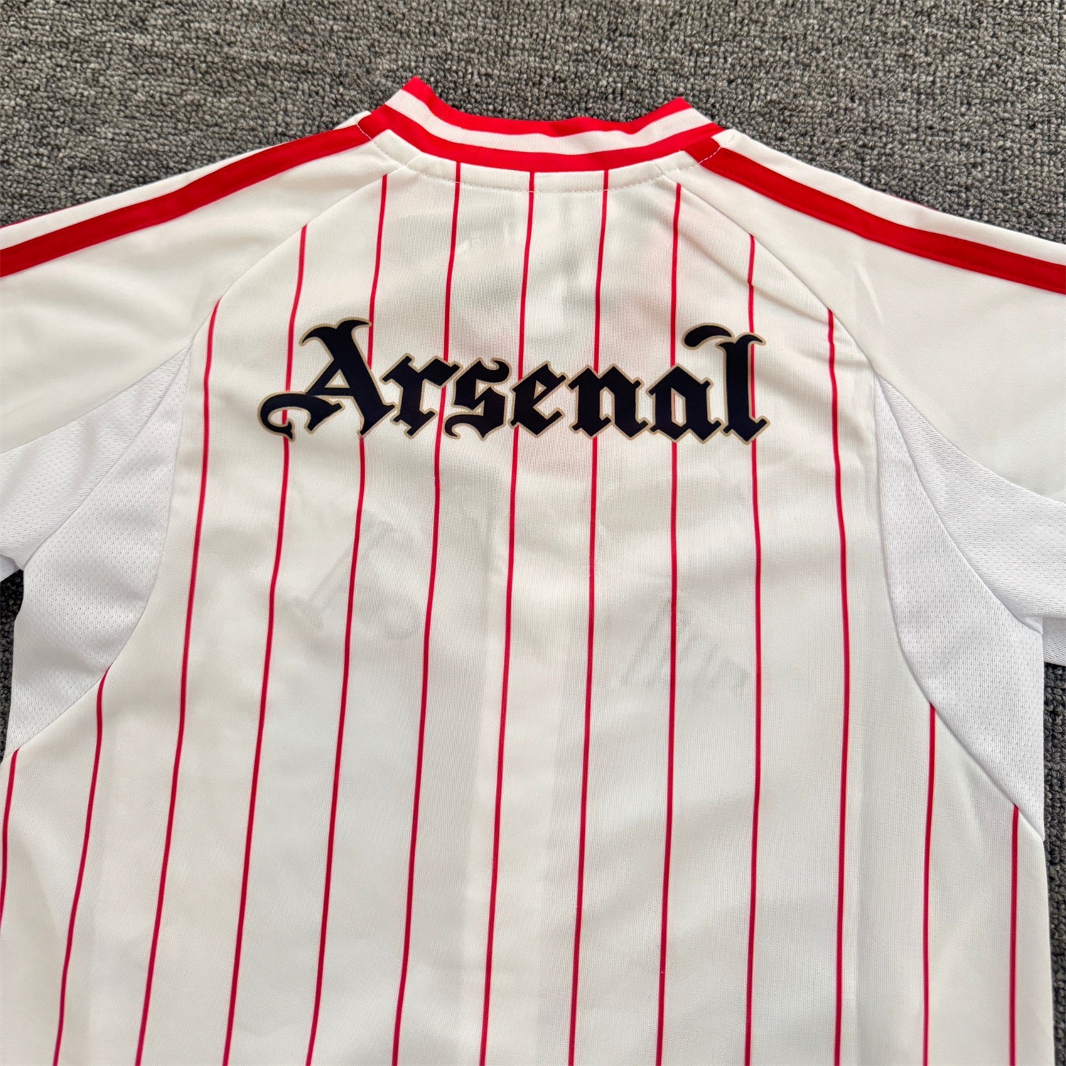Arsenal 25-26 White Baseball Kids Kit - Player Version - UnitedFutballJersey