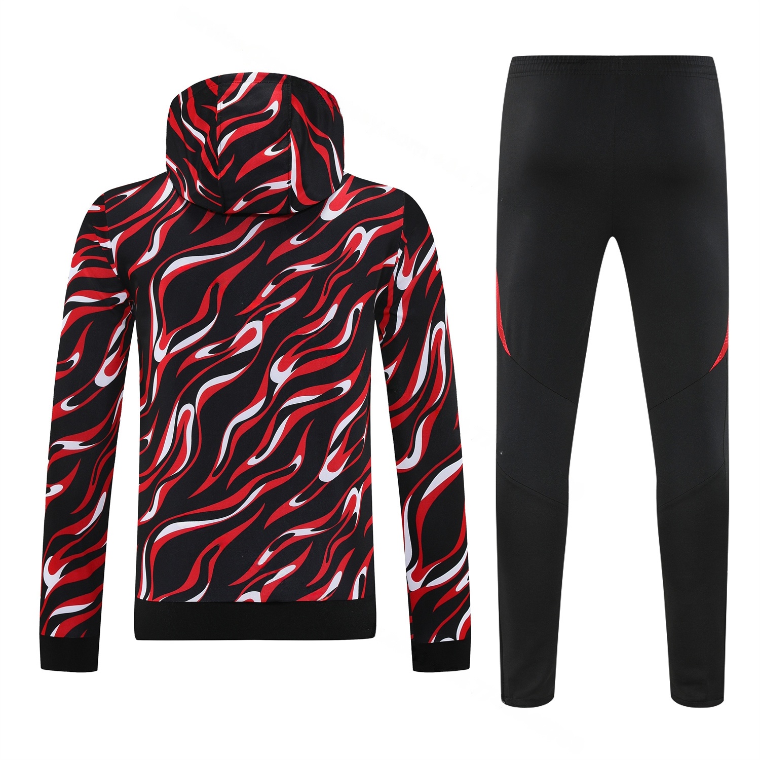 Manchester United 25-26 Traning Hoodie Set - Flowing Red Hoodie With Black Pants - UnitedFutballJersey