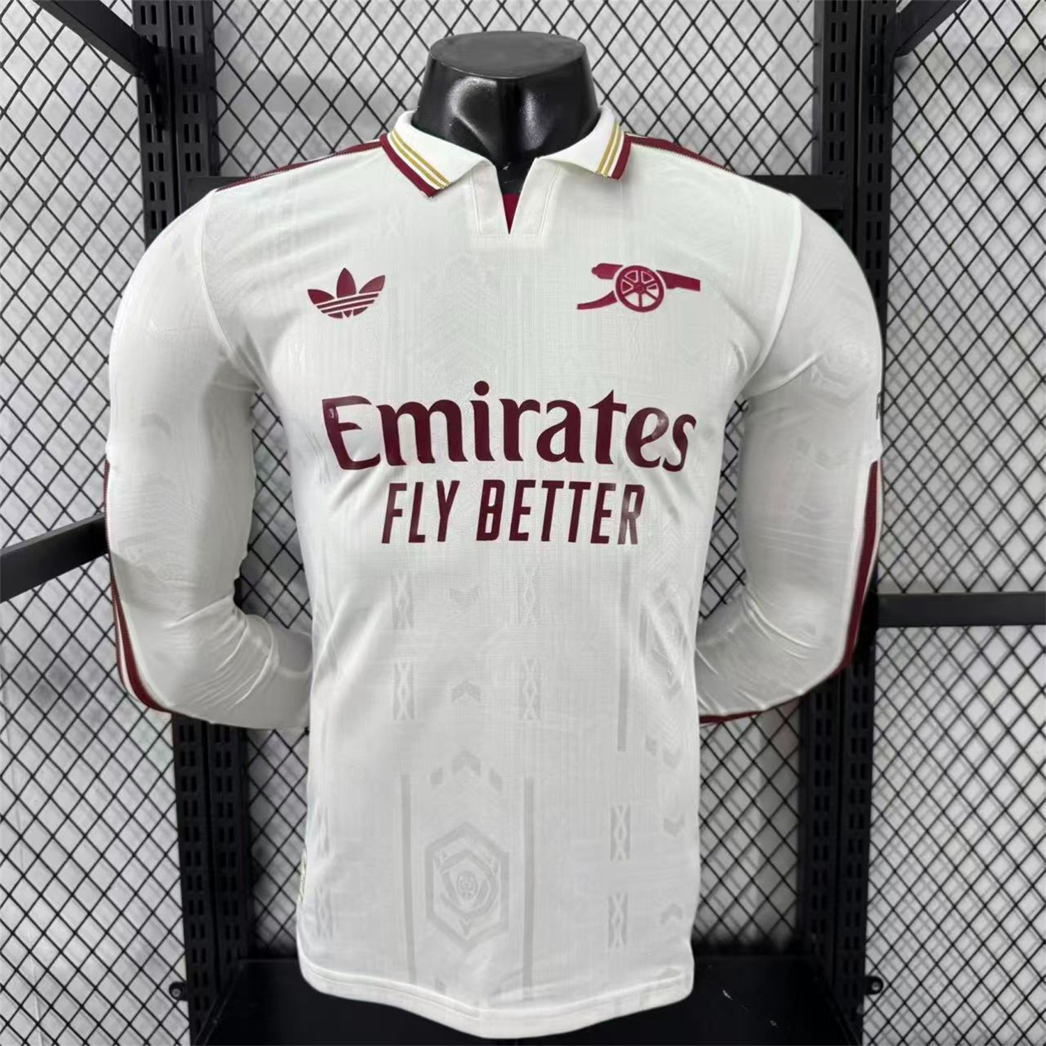 Arsenal 25-26 Third White Long Sleeves Jersey - Player Version - UnitedFutballJersey
