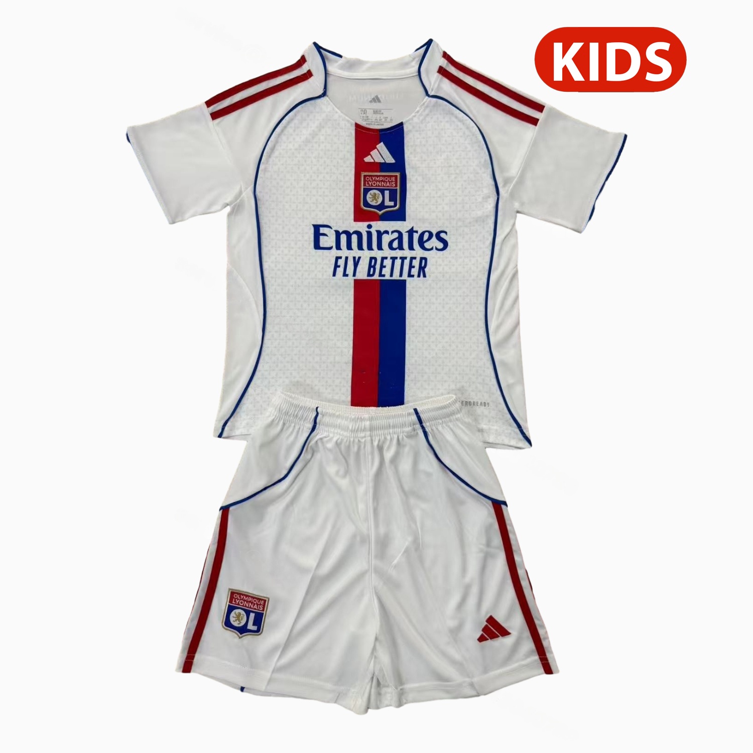 Lyon 25-26 Home Kids Kit - UnitedFutballJersey