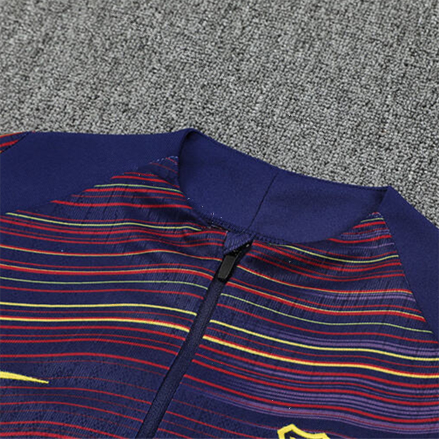 Barcelona 25-26 Kids Long Sleeve Training Set - Purple Camouflage Top & Blue Pants - UnitedFutballJersey