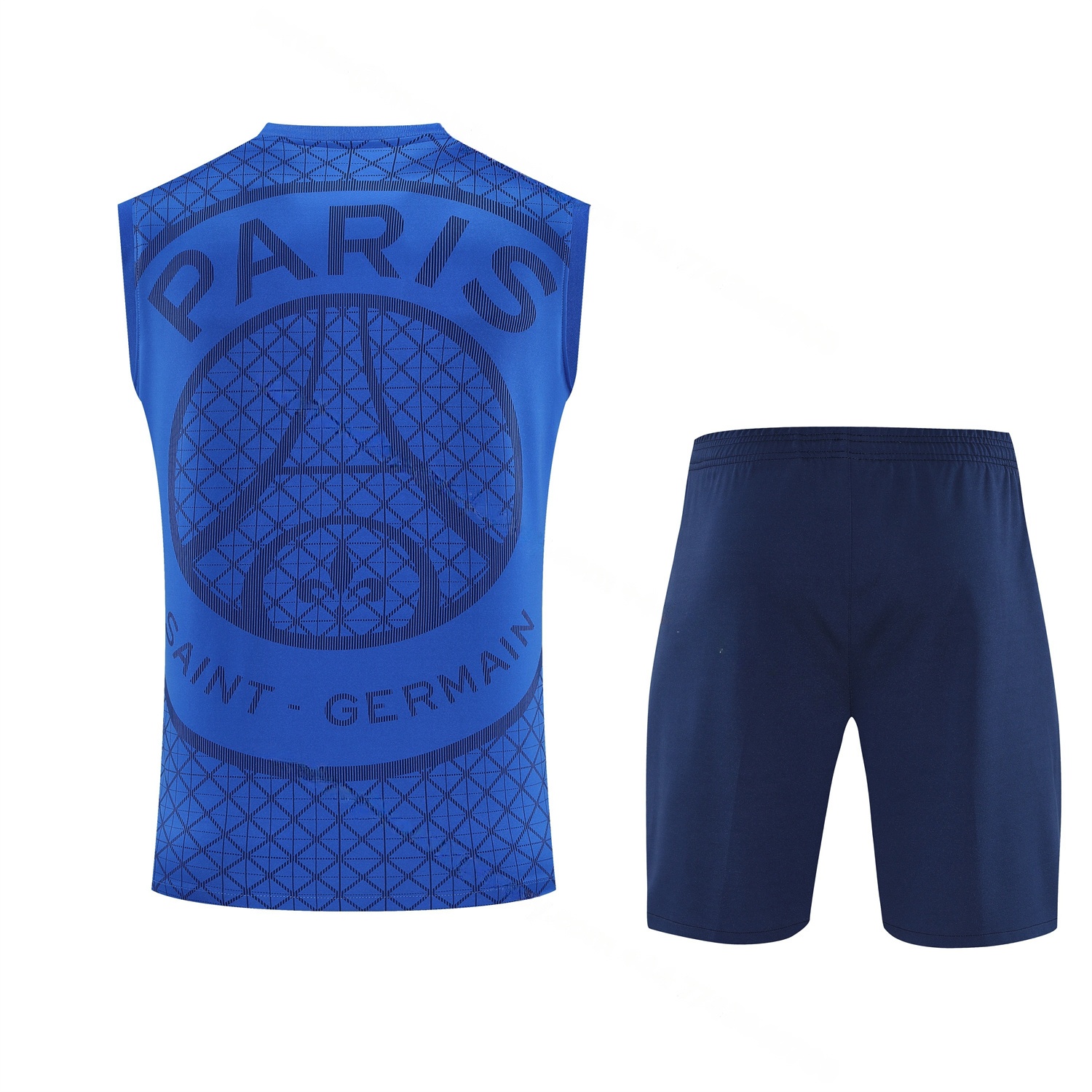 Paris Saint-Germain PSG 25-26 Vest Training Set - Ocean Blue Vest & Deep Blue Shorts - UnitedFutballJersey