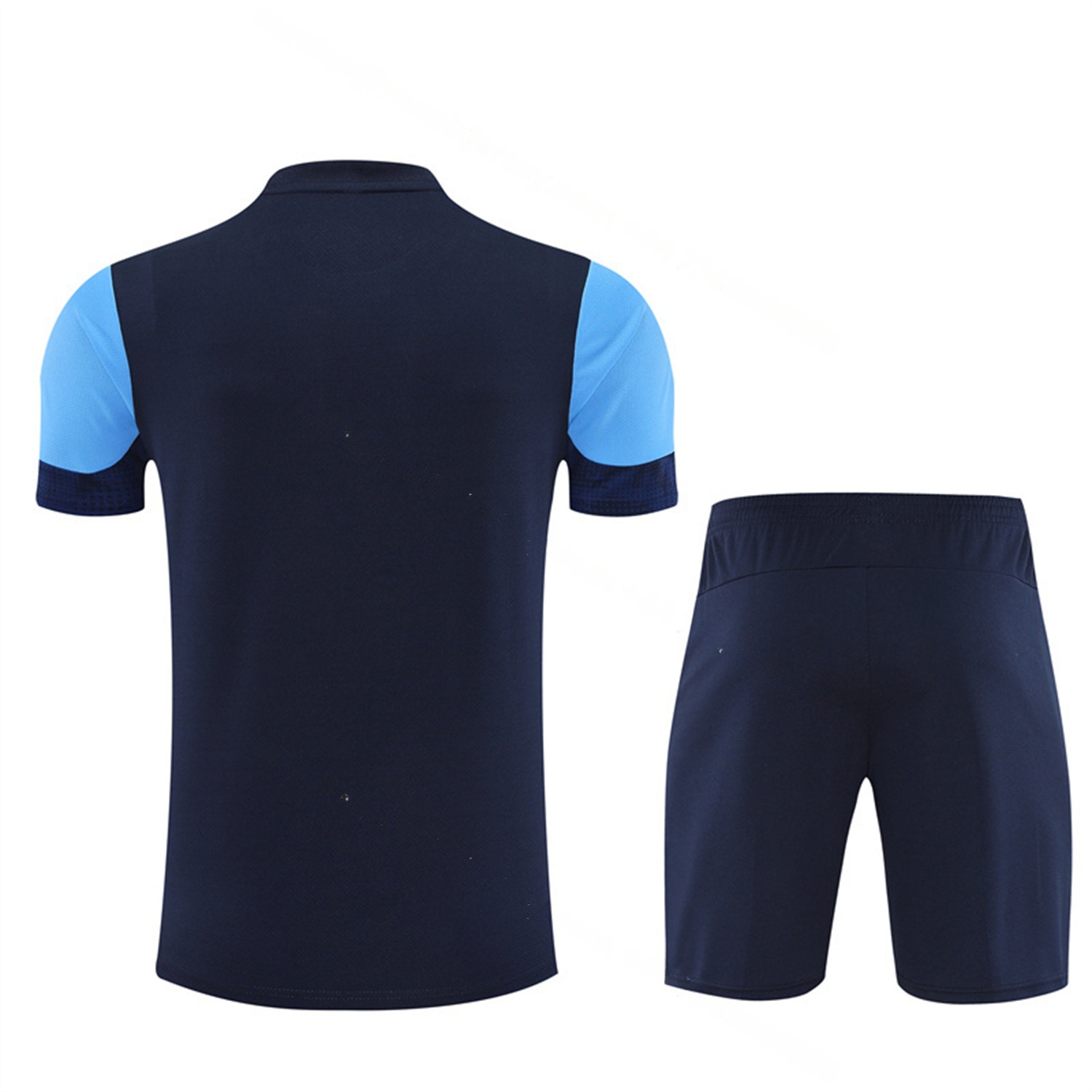 Marseille 25-26 Short-Sleeve Training Set - Royal Blue Top & Royal Blue Shorts - UnitedFutballJersey