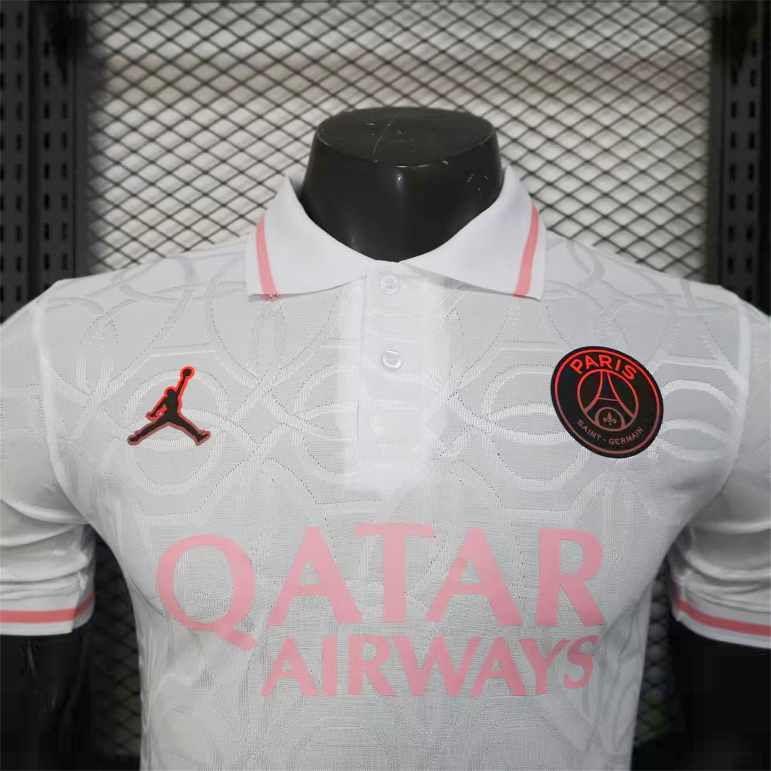 Paris Saint-Germain PSG 25-26 White And Pink Pre-Match Training Jersey - Player Version - UnitedFutballJersey