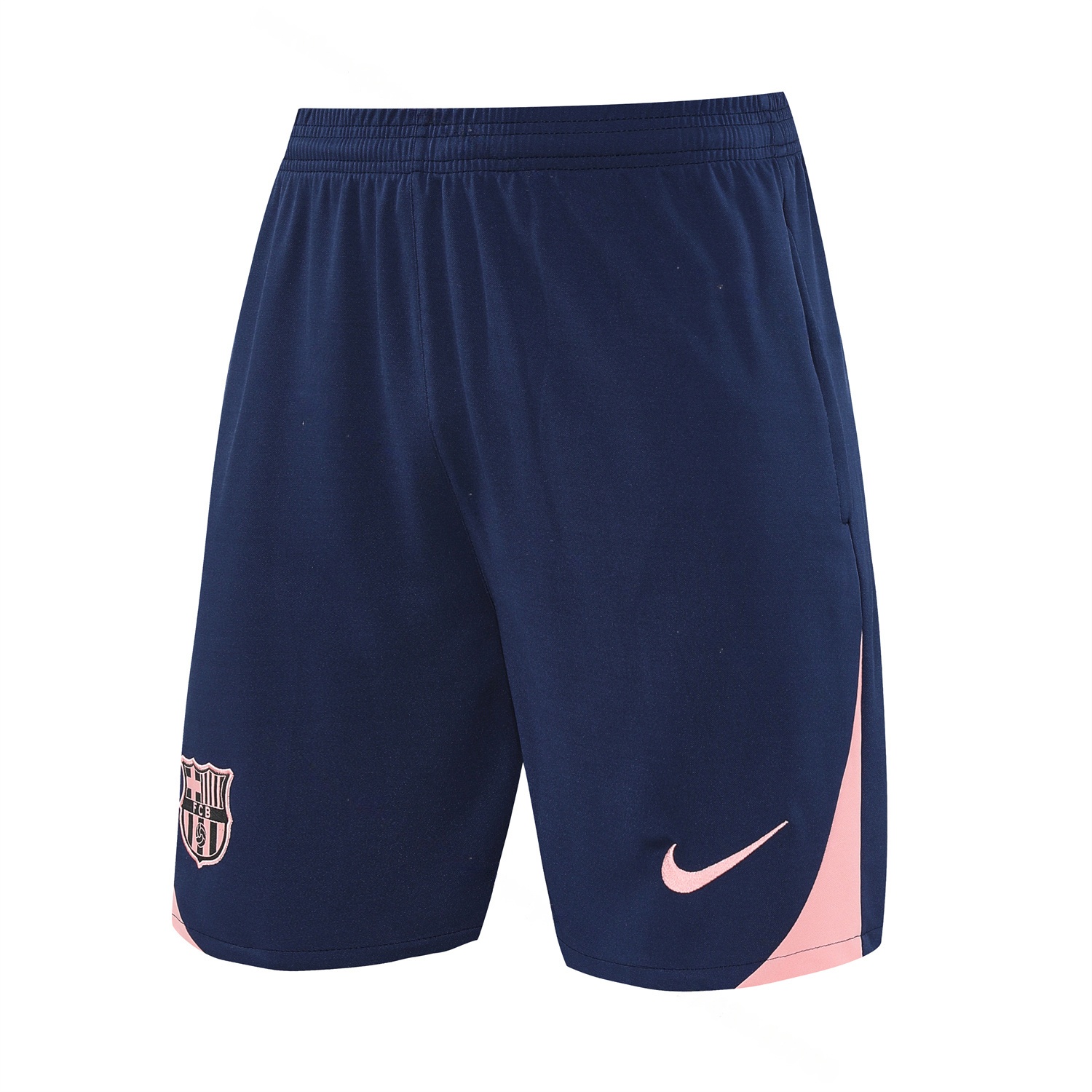 Barcelona 25-26 Short-Sleeve Training Set - Cream Top & Deep Blue Shorts - UnitedFutballJersey