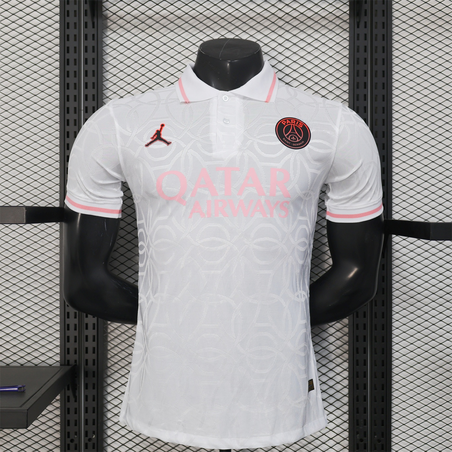 Paris Saint-Germain PSG 25-26 White And Pink Pre-Match Training Jersey - Player Version - UnitedFutballJersey