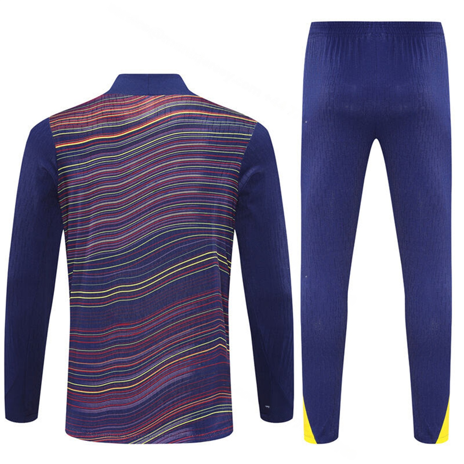 Barcelona 25-26 Long Sleeve Training Set - Purple Camouflage Top & Blue Pants - UnitedFutballJersey