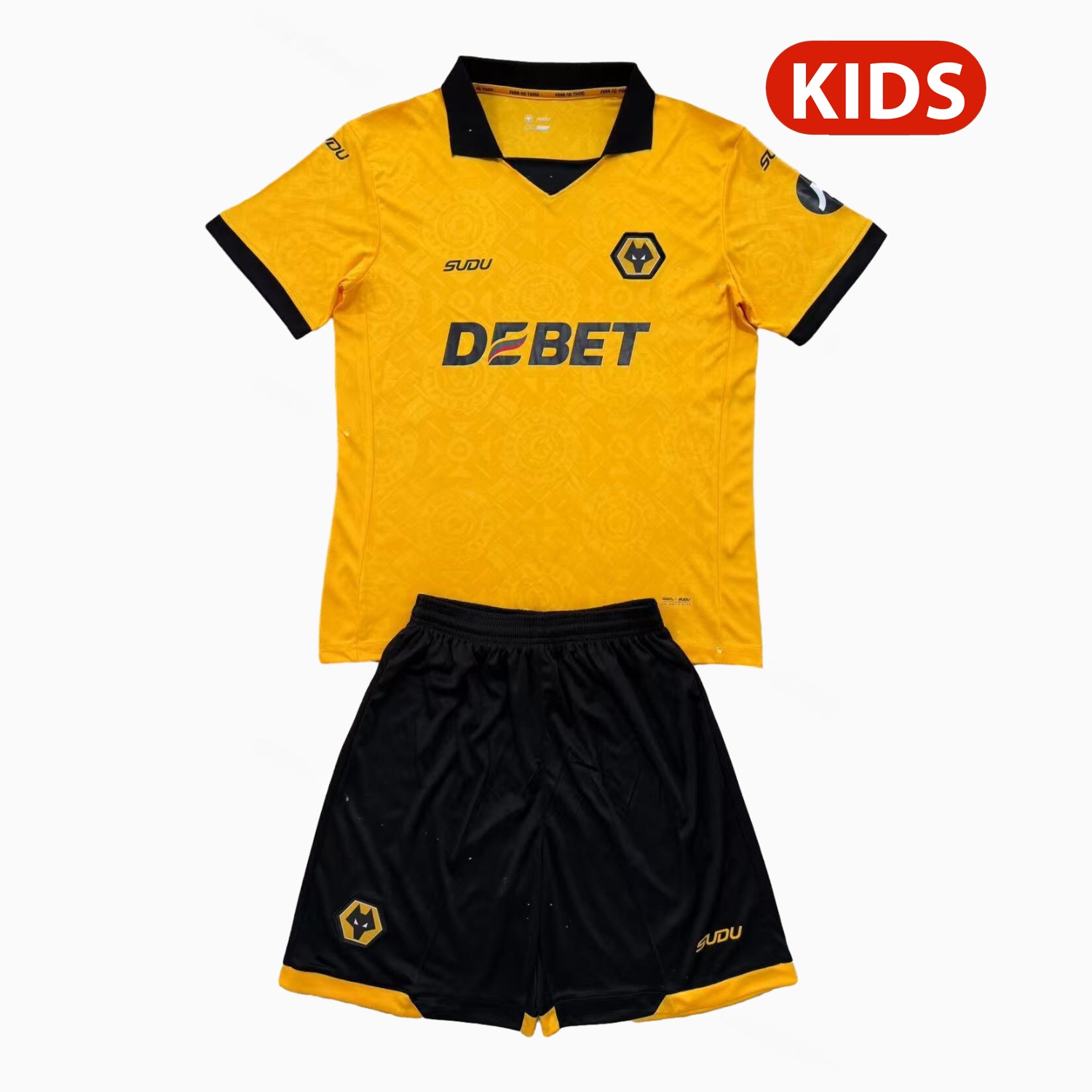 Wolverhampton Wanderers Wolves 25-26 Home Kids Kit - UnitedFutballJersey