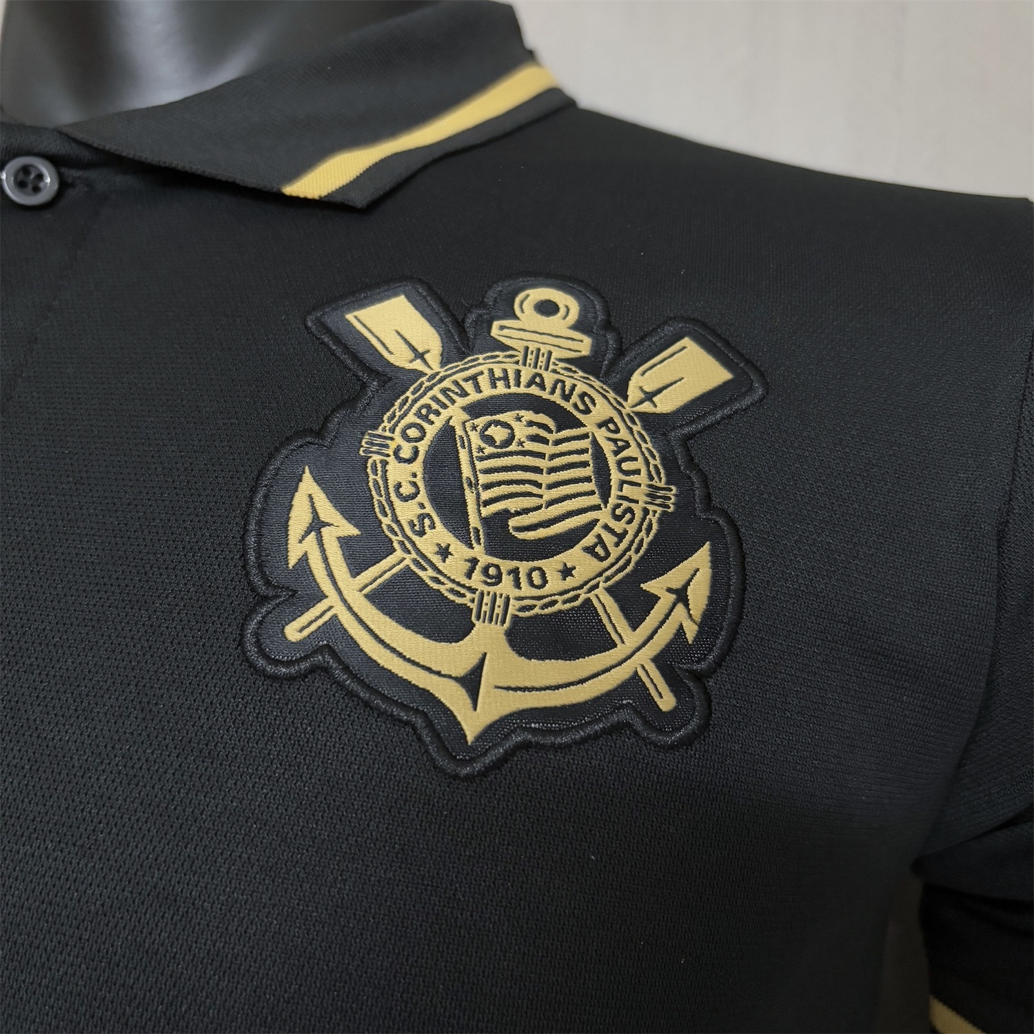 Corinthians 25-26 Black Gold Special Jersey - Player Version - UnitedFutballJersey