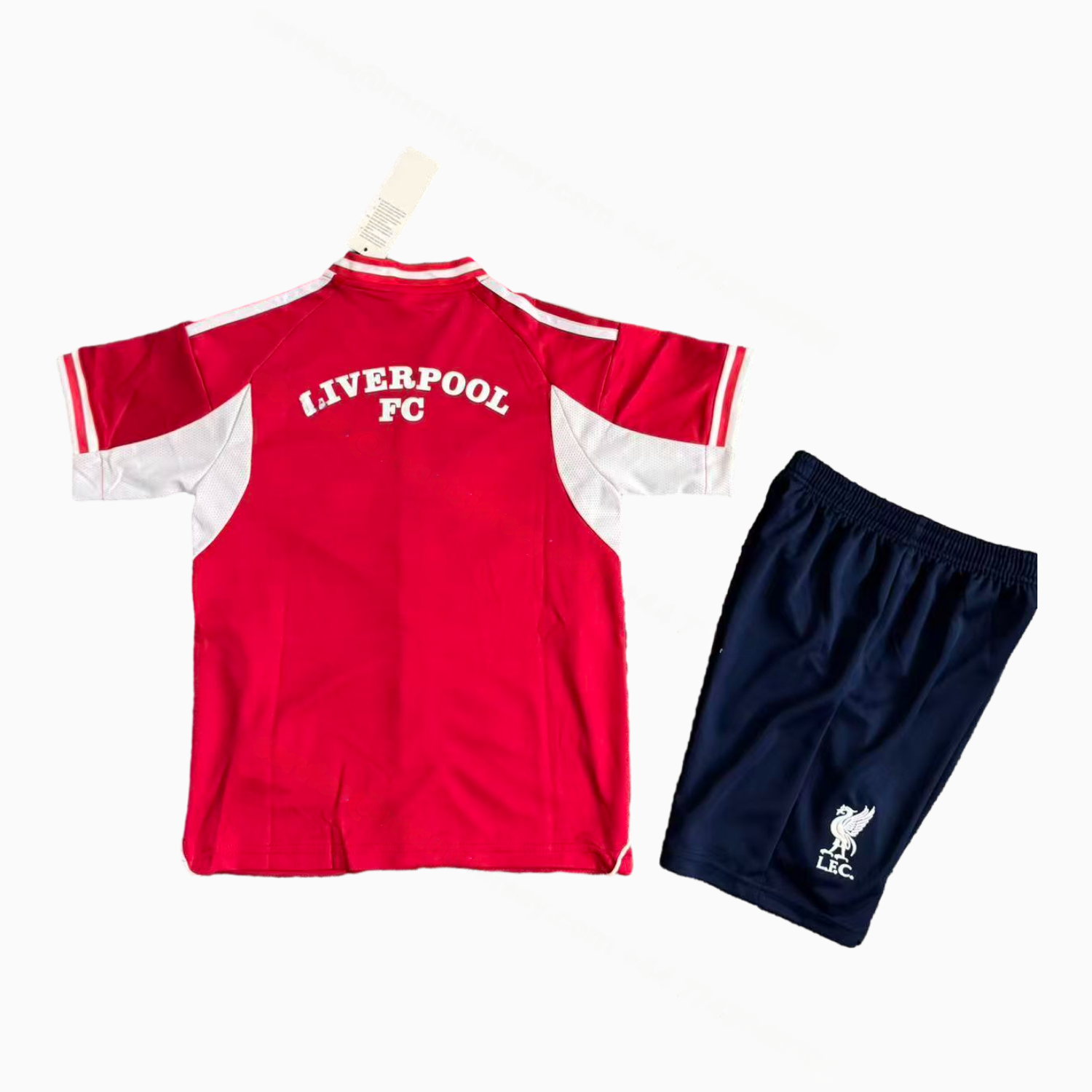 Liver.pool 25-26 Red With White Lines Baseball Kids Kit - UnitedFutballJersey