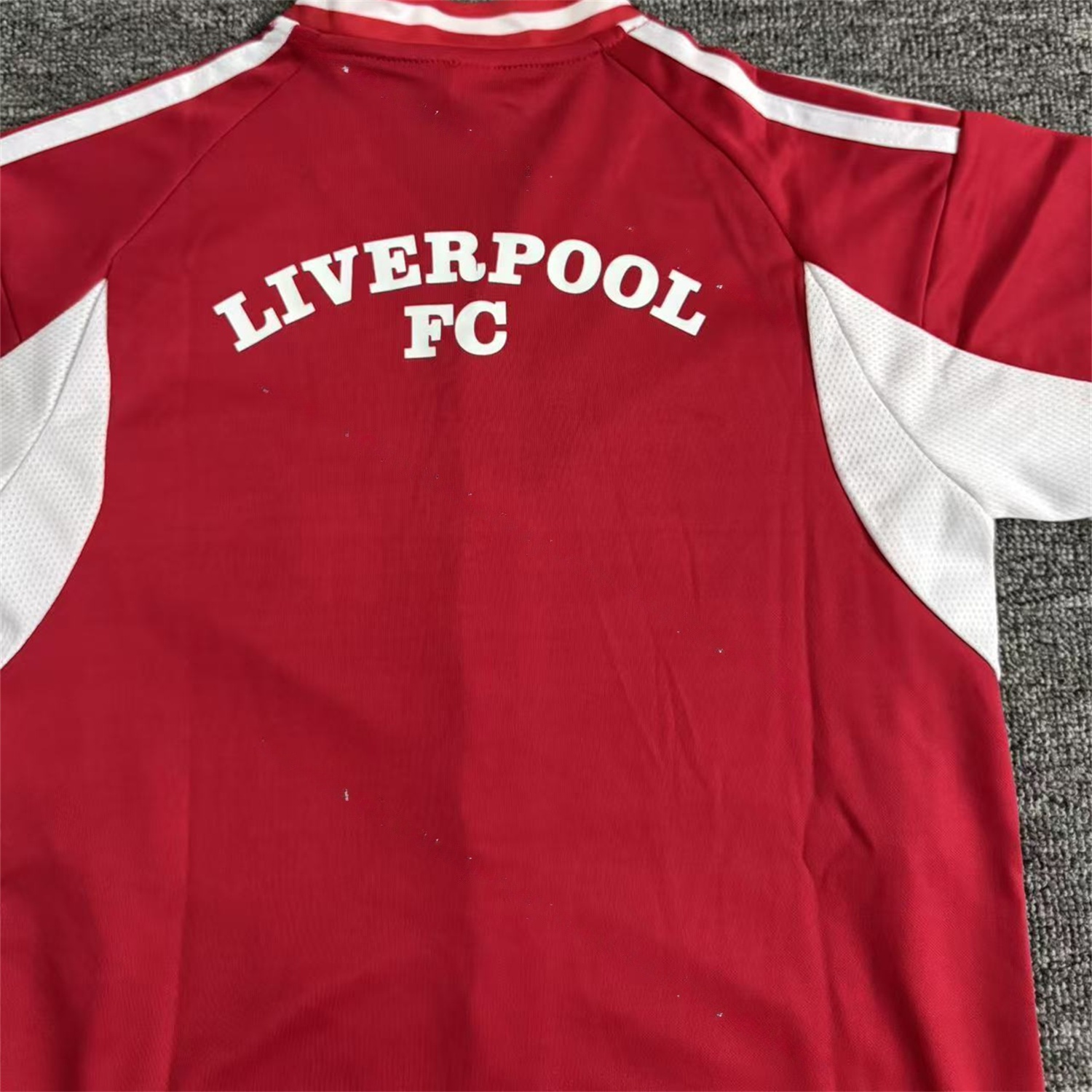 Liver.pool 25-26 Red With White Lines Baseball Kids Kit - UnitedFutballJersey